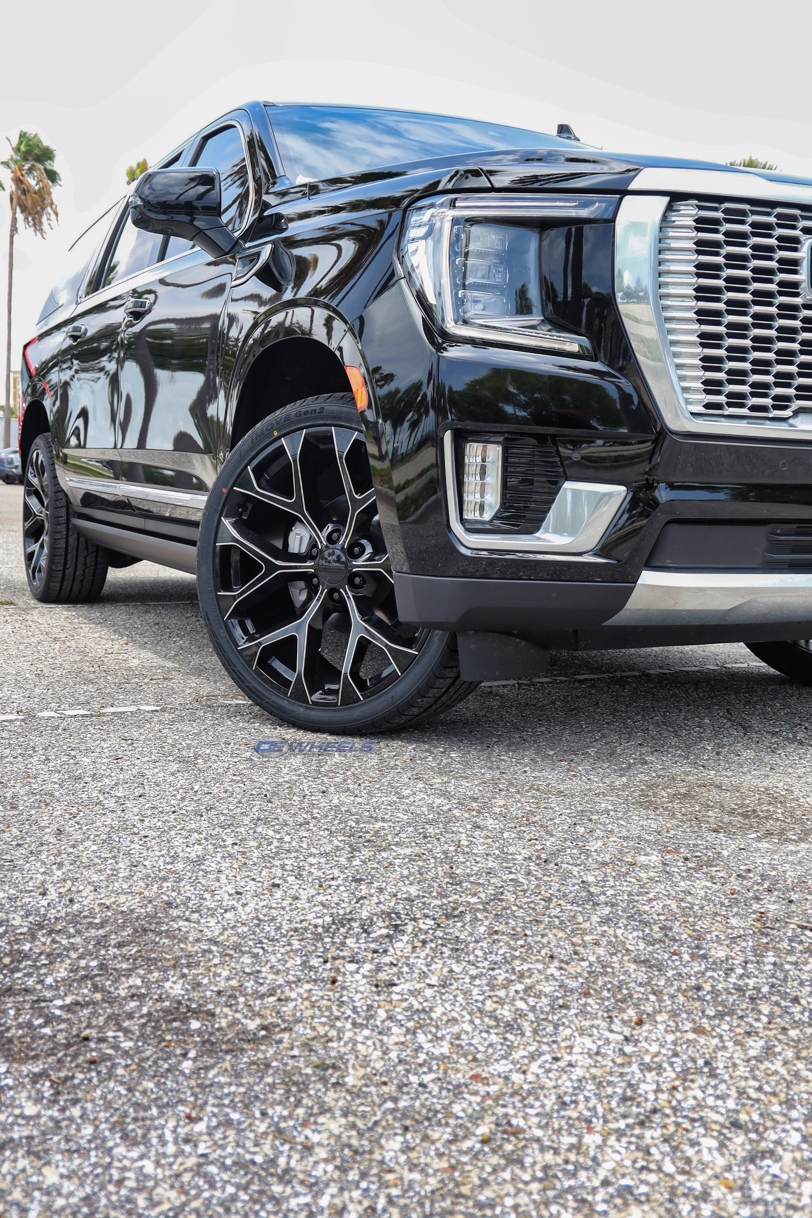 OE Wheels CV98B-24100-6550-24BM 24" Replica fits Chevy Silverado Black Milled