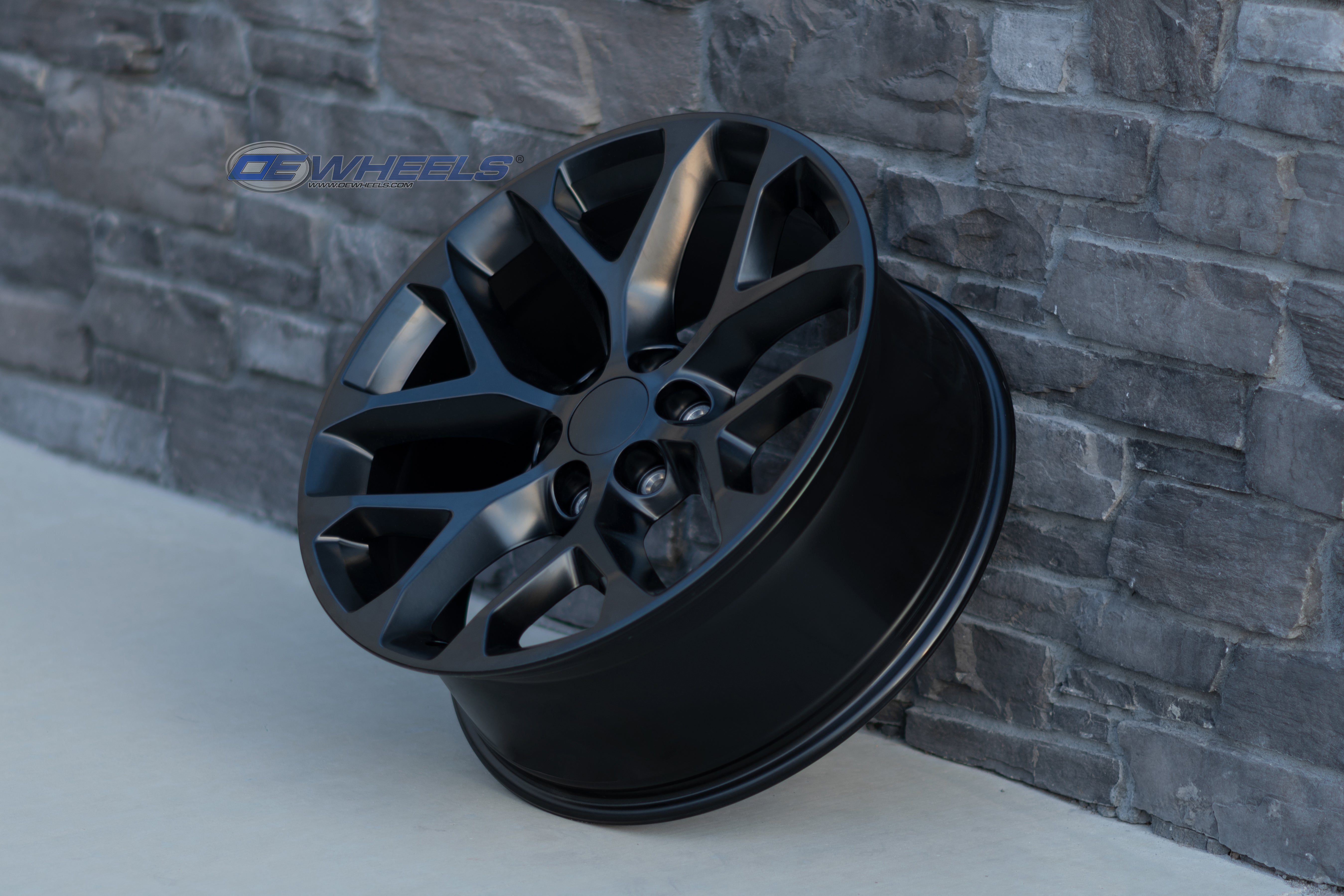 OE Wheels CV98B-22090-6550-24B1 22" Replica fits Chevy Silverado Satin Black
