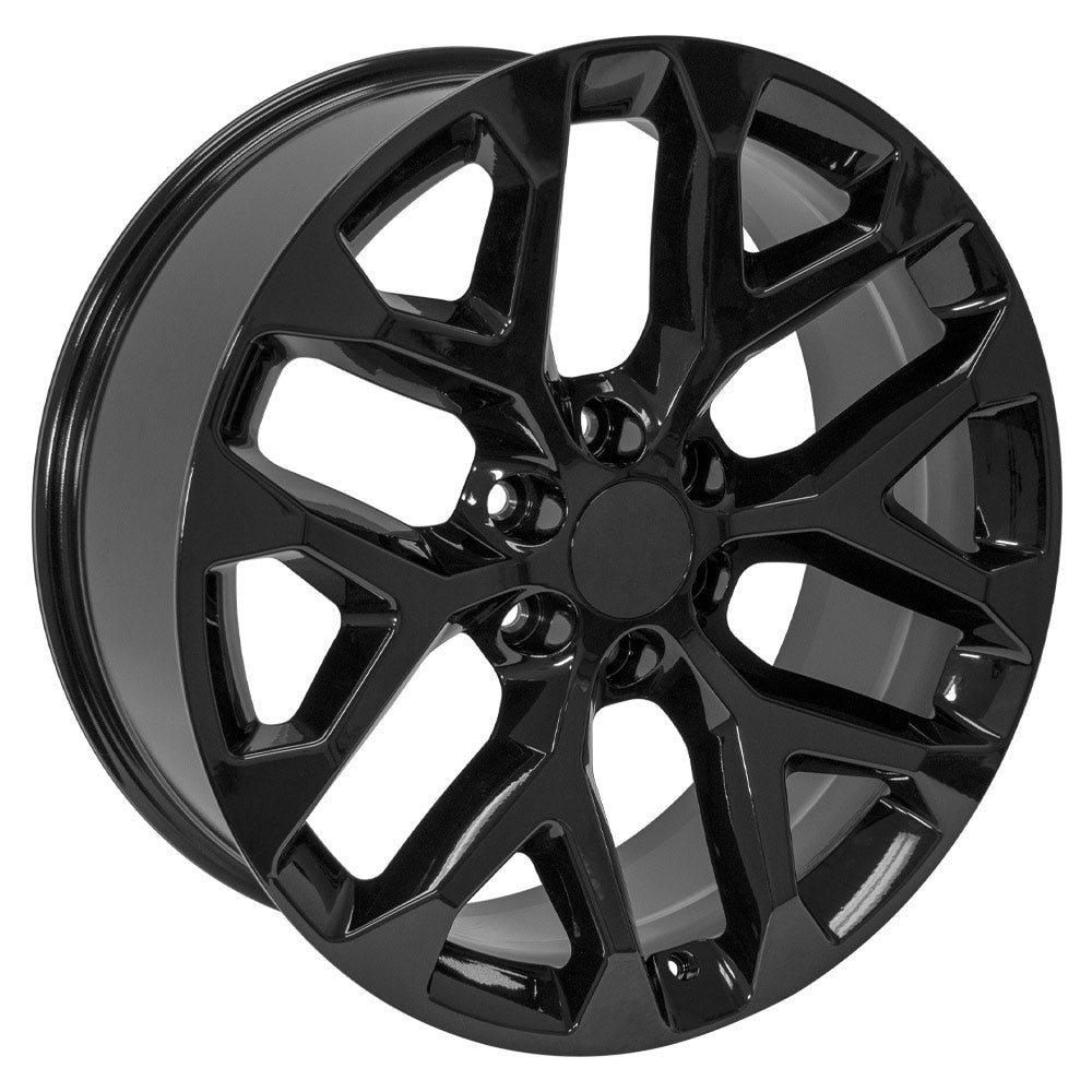 OE Wheels CV98B-22090-6550-24B 22" Replica fits Chevy Silverado Gloss Black