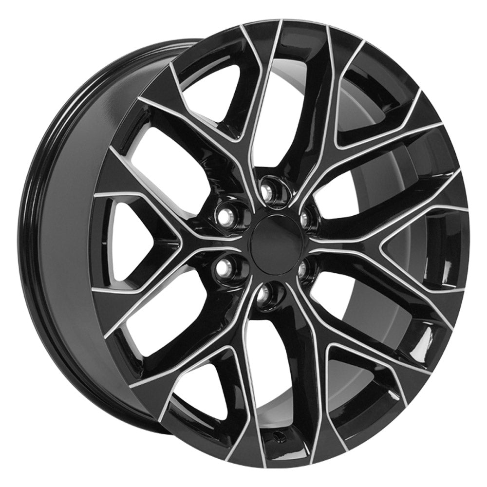 OE Wheels CV98B-22090-6550-24BM 22" Replica fits Chevy Silverado Black