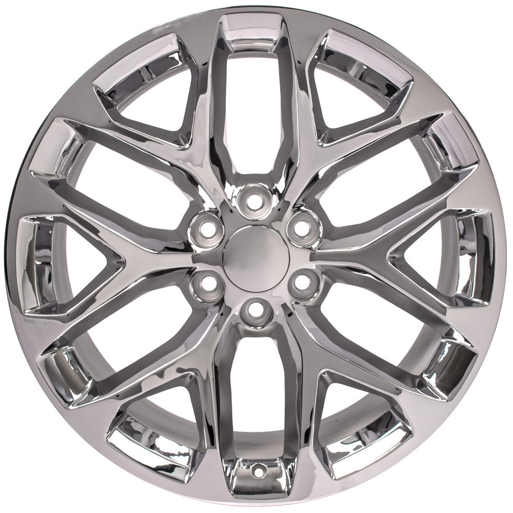OE Wheels CV98B-22090-6550-24C 22" Replica fits Chevy Silverado - CV98B Chrome