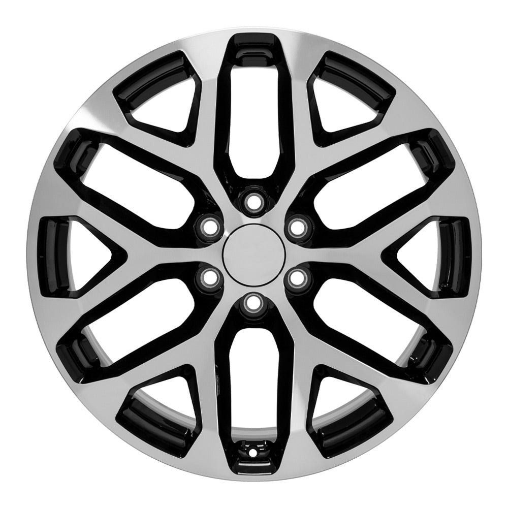 OE Wheels CV98B-22090-6550-24MB 22" Replica fits Chevy Silverado Black Machined