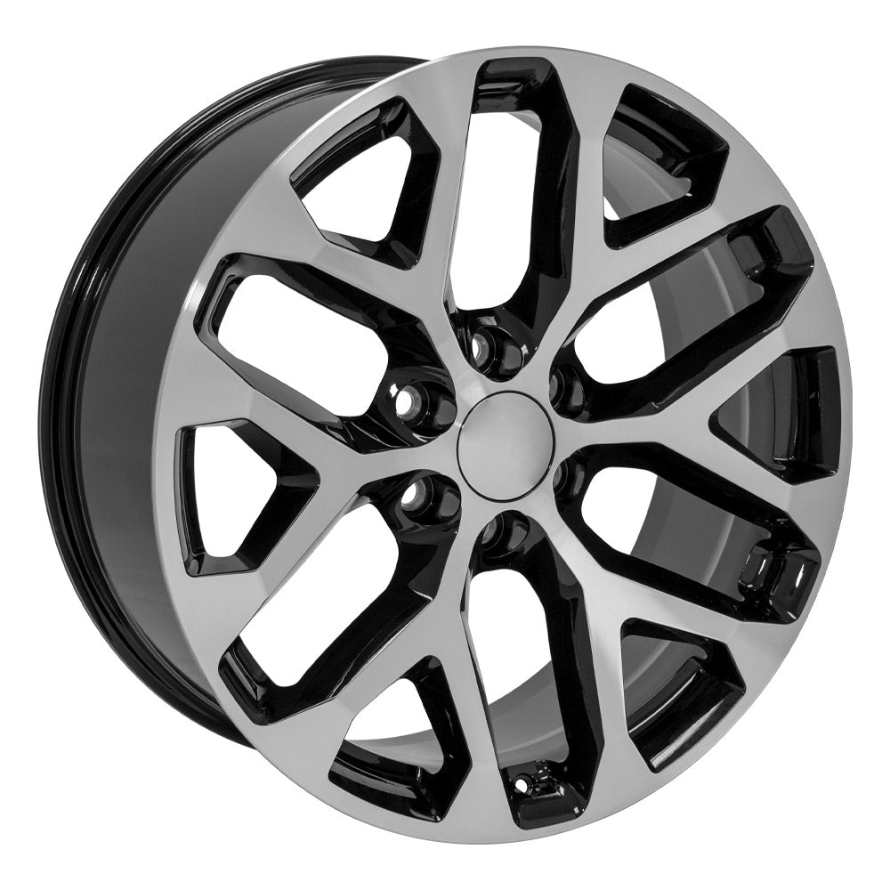 OE Wheels CV98B-22090-6550-24MB 22" Replica fits Chevy Silverado Black Machined