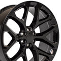 OE Wheels CV98B-24100-6550-24B 24" Replica fits Chevy Silverado Gloss Black