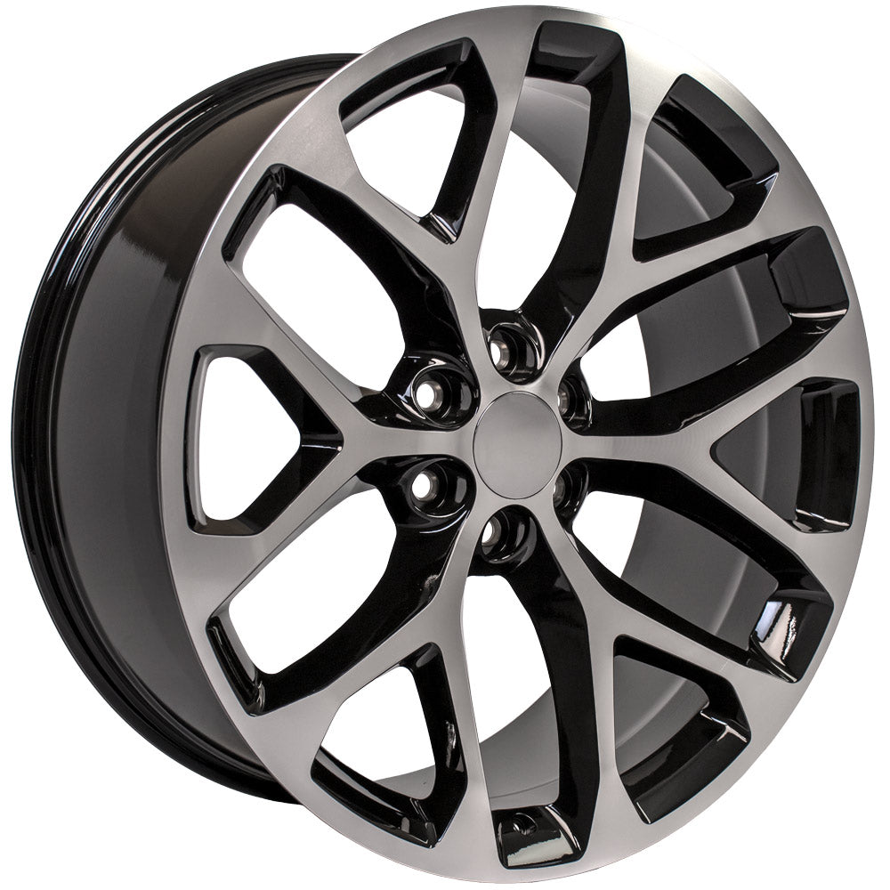 OE Wheels CV98B-24100-6550-24MB 24" Replica fits Chevy Silverado Black Machined