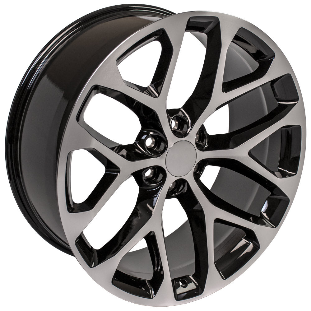 OE Wheels CV98B-20090-6550-24MB 20" Replica fits Chevy Silverado Black Mach'd