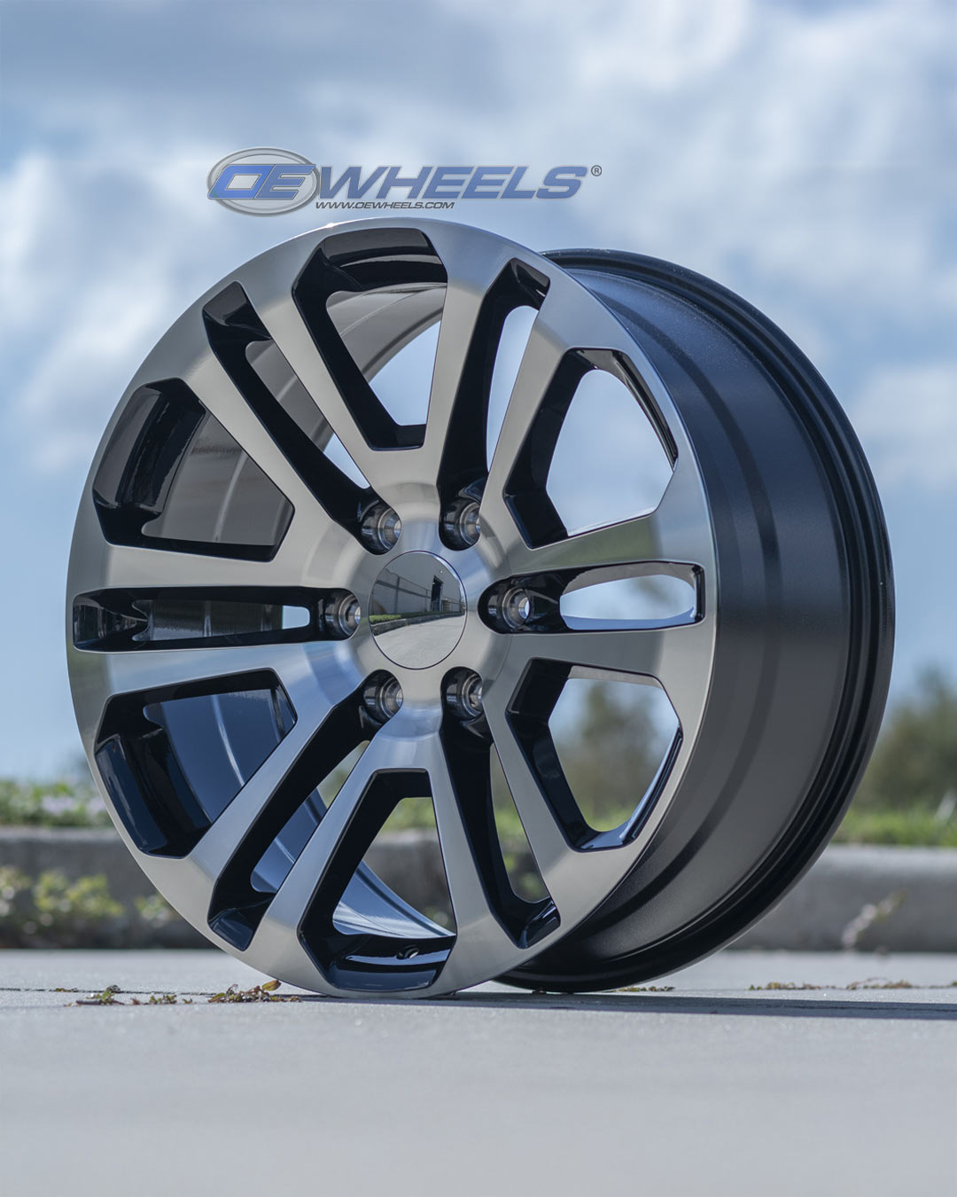 OE Wheels CV99-20090-6550-31MB 20" Replica CV99 fits GMC Sierra 20x9 Machined