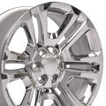 OE Wheels CV99-22090-6550-24C 22" Replica CV99 fits GMC Sierra 22x9 Chrome
