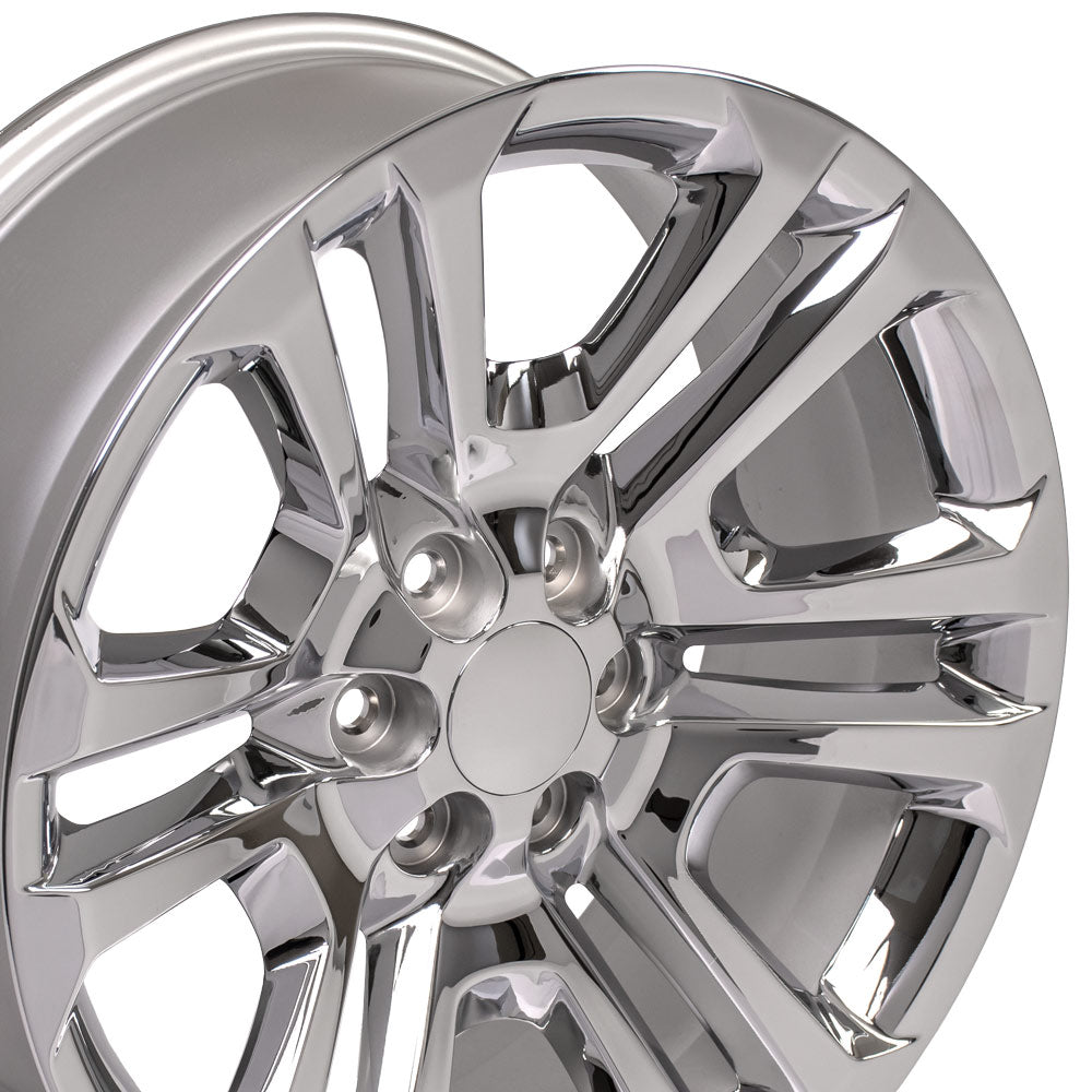 OE Wheels CV99-22090-6550-24C 22" Replica CV99 fits GMC Sierra 22x9 Chrome