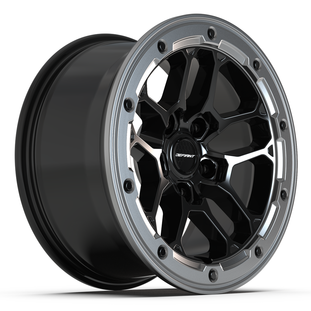 DEFIANT DF01-17080-5127-12MB 17x8 5x5" +12et in Gloss Black w/ Milled Ring