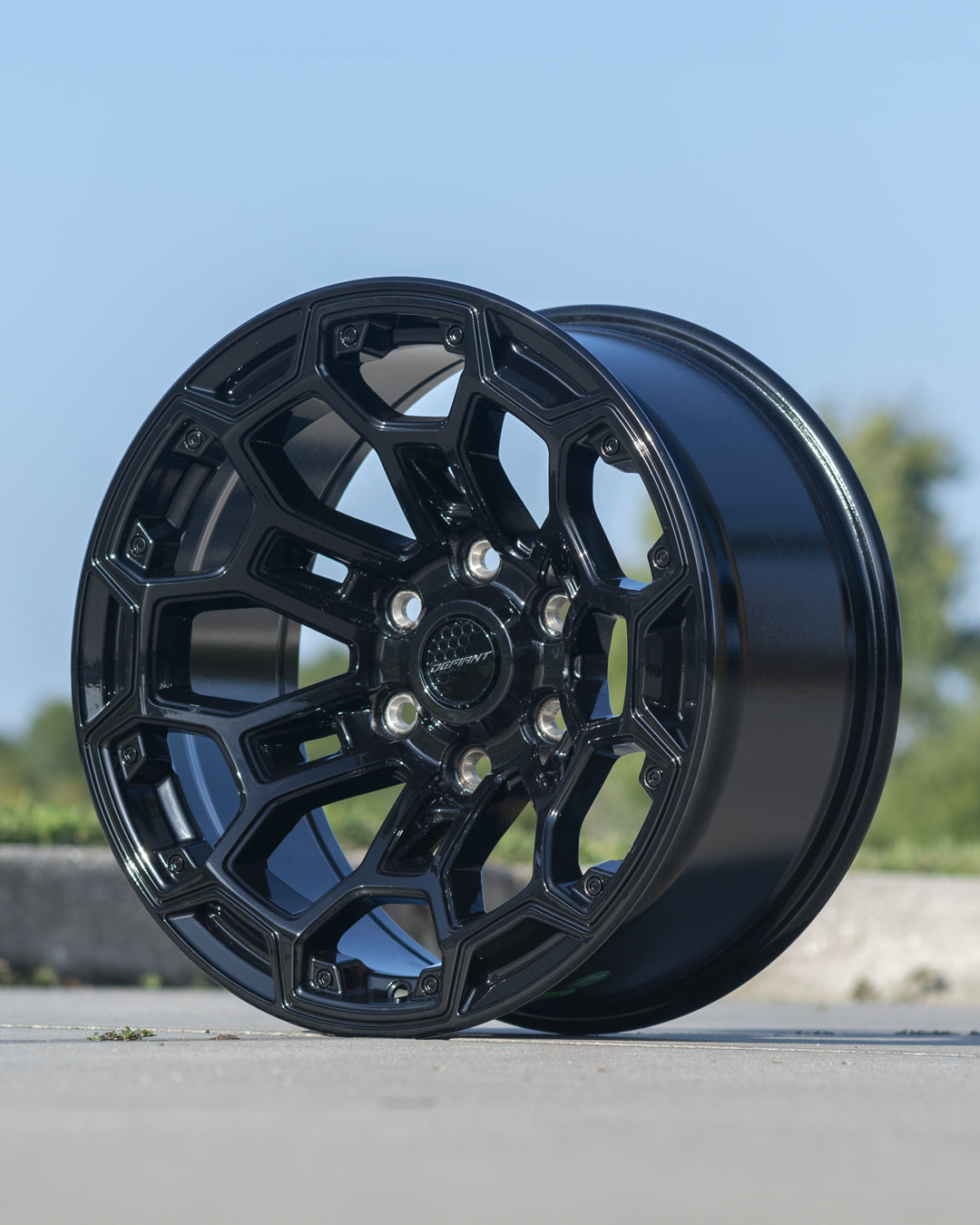 DEFIANT DF03-18090-6550-12B1G1 6x5.5" -12et in Satin Black w/ Satin Charcoal