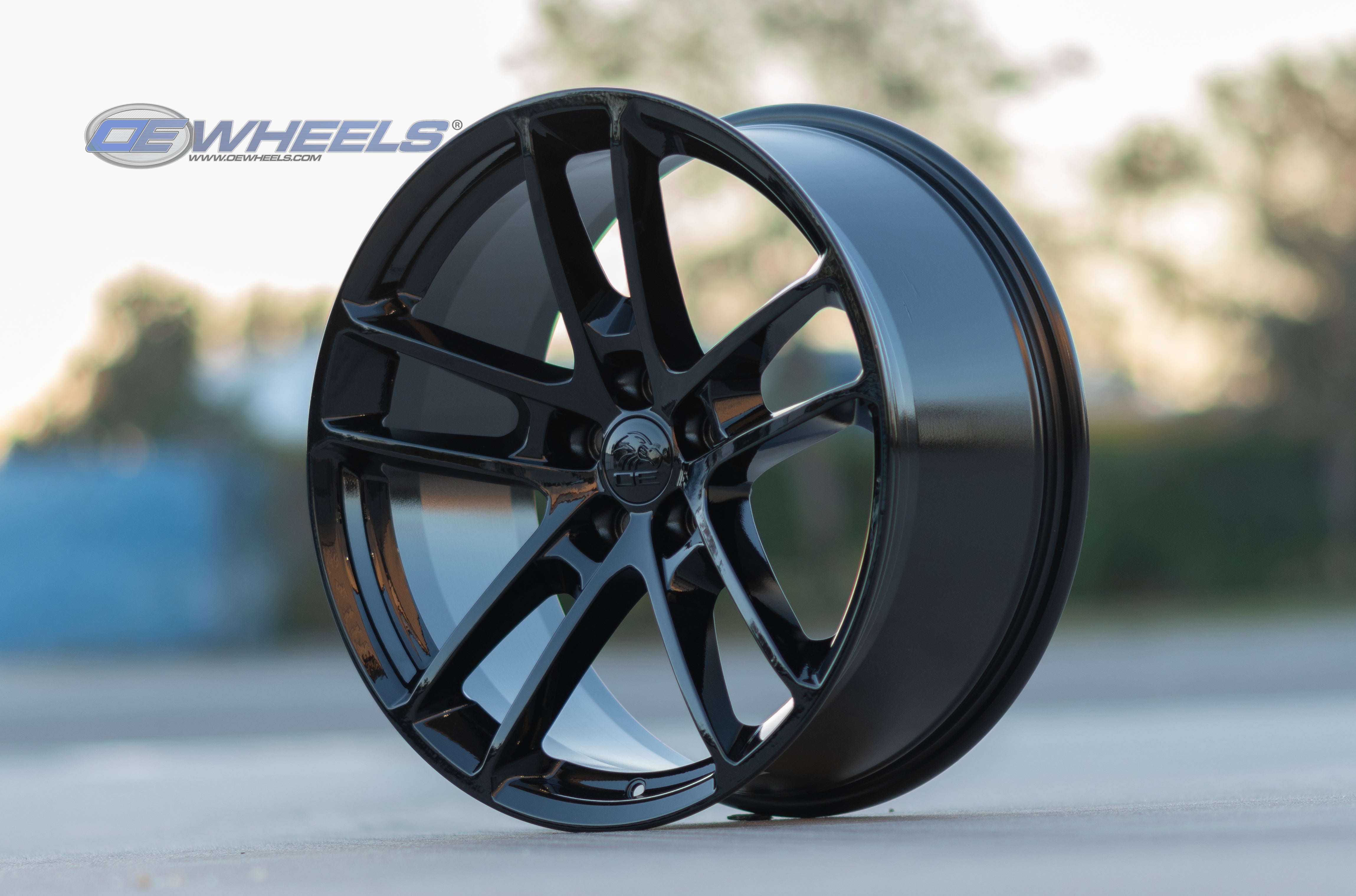 OE Wheels DG23-20090-5115-18B 20" Replica fits Dodge Challenger 20x9 Gloss Black
