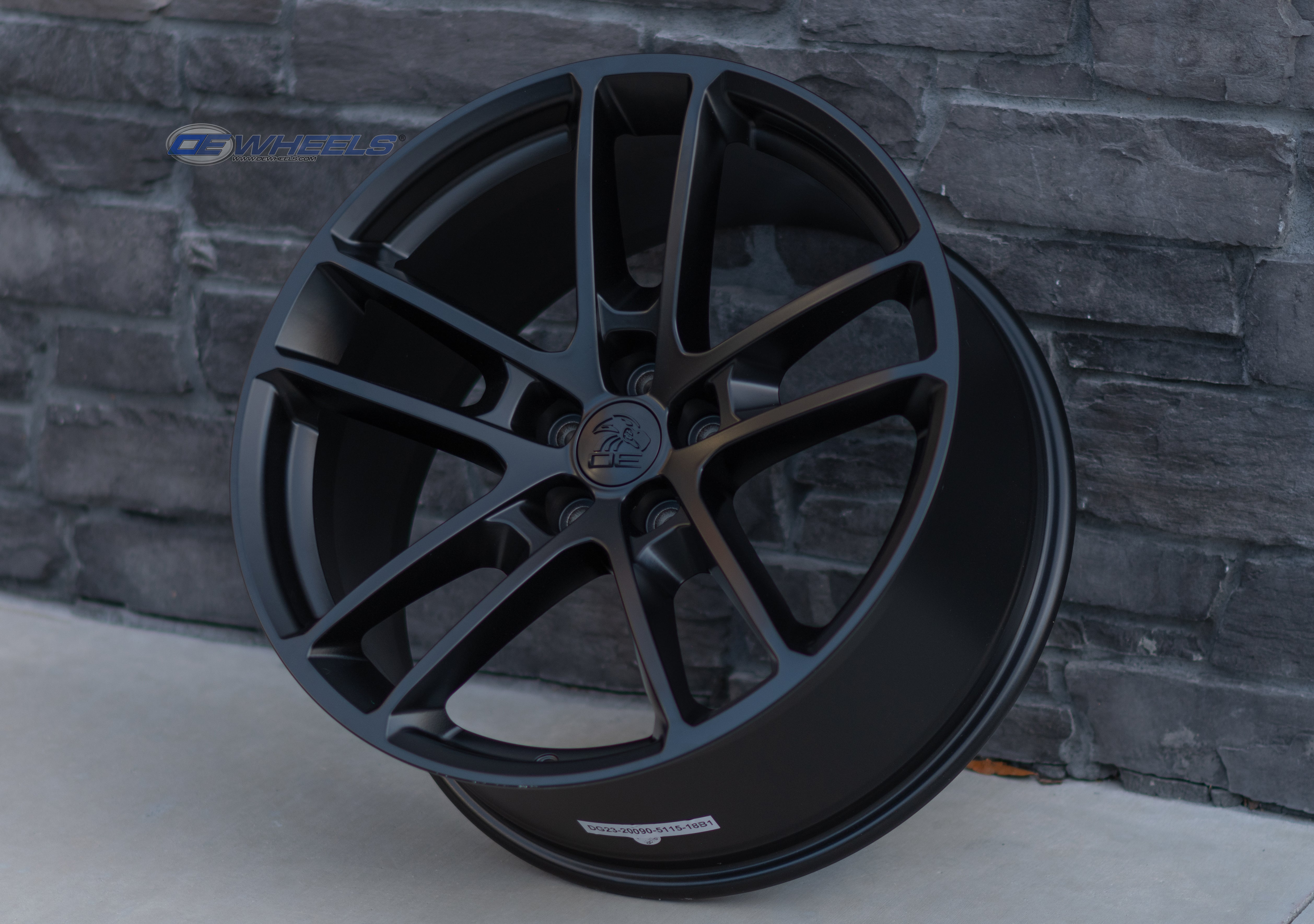 OE Wheels DG23-20090-5115-18B1 20" Replica fits Dodge Challenger Satin Black