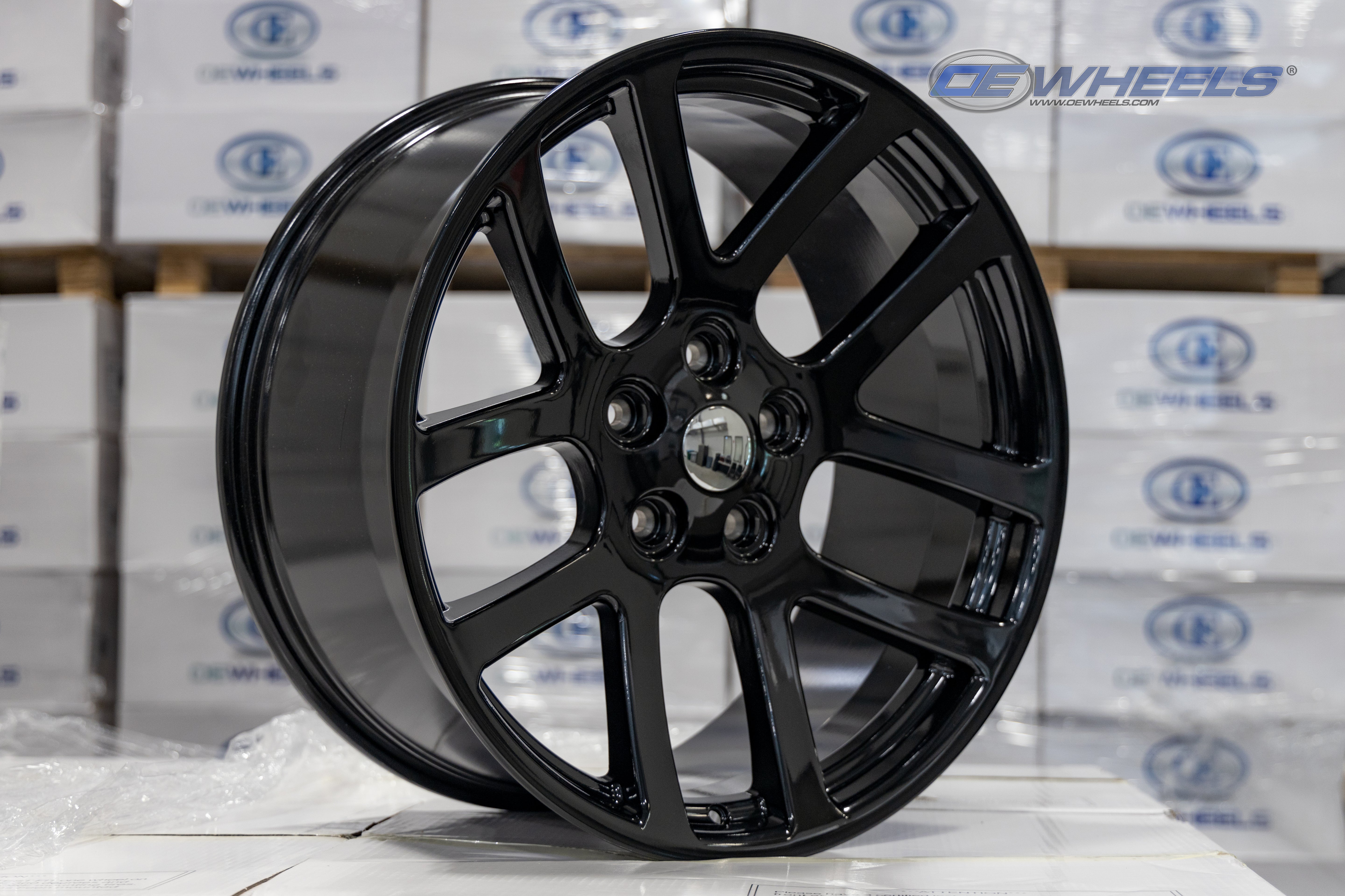 OE Wheels DG51-22100-5550-25B 22" Replica DG51 fits Dodge RAM 22x10 Black