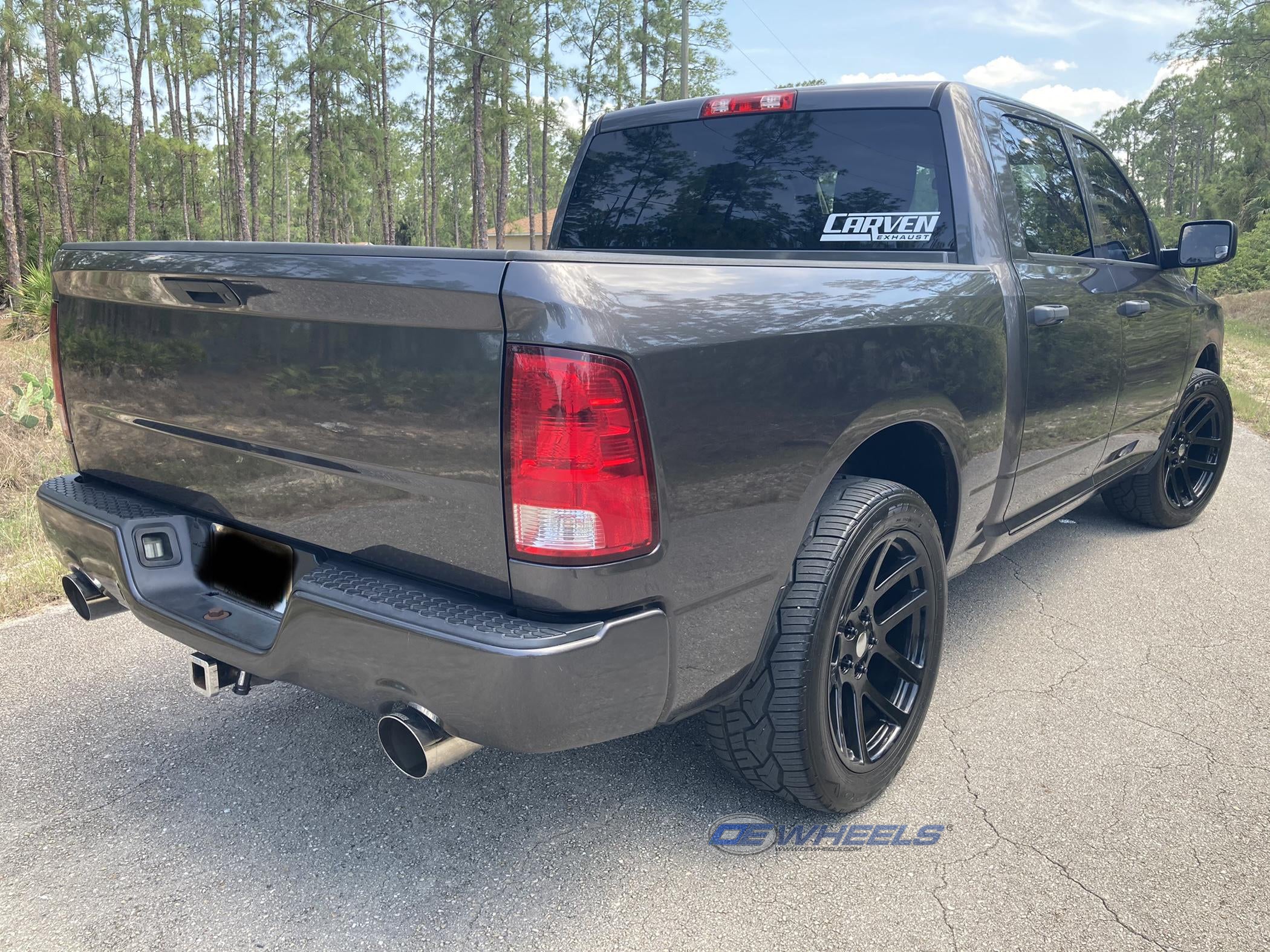 OE Wheels DG51-22100-5550-25B 22" Replica DG51 fits Dodge RAM 22x10 Black