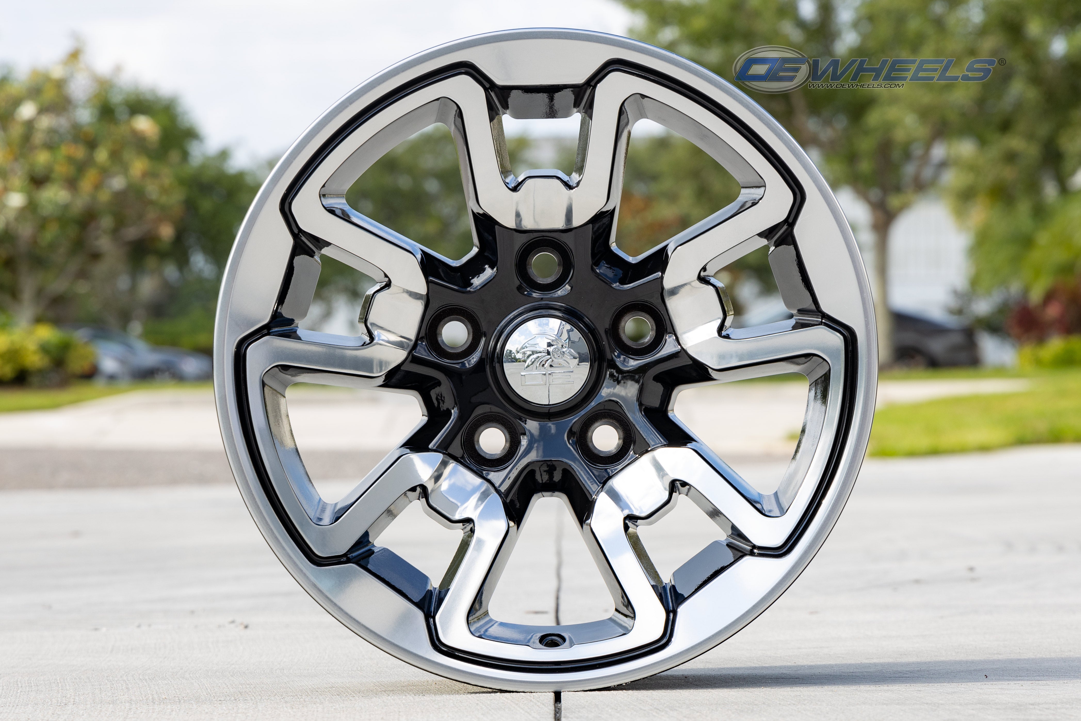 OE Wheels DG55-17080-5550-18PB1 17" Replica fits Dodge RAM Rebel Polish w/Satin