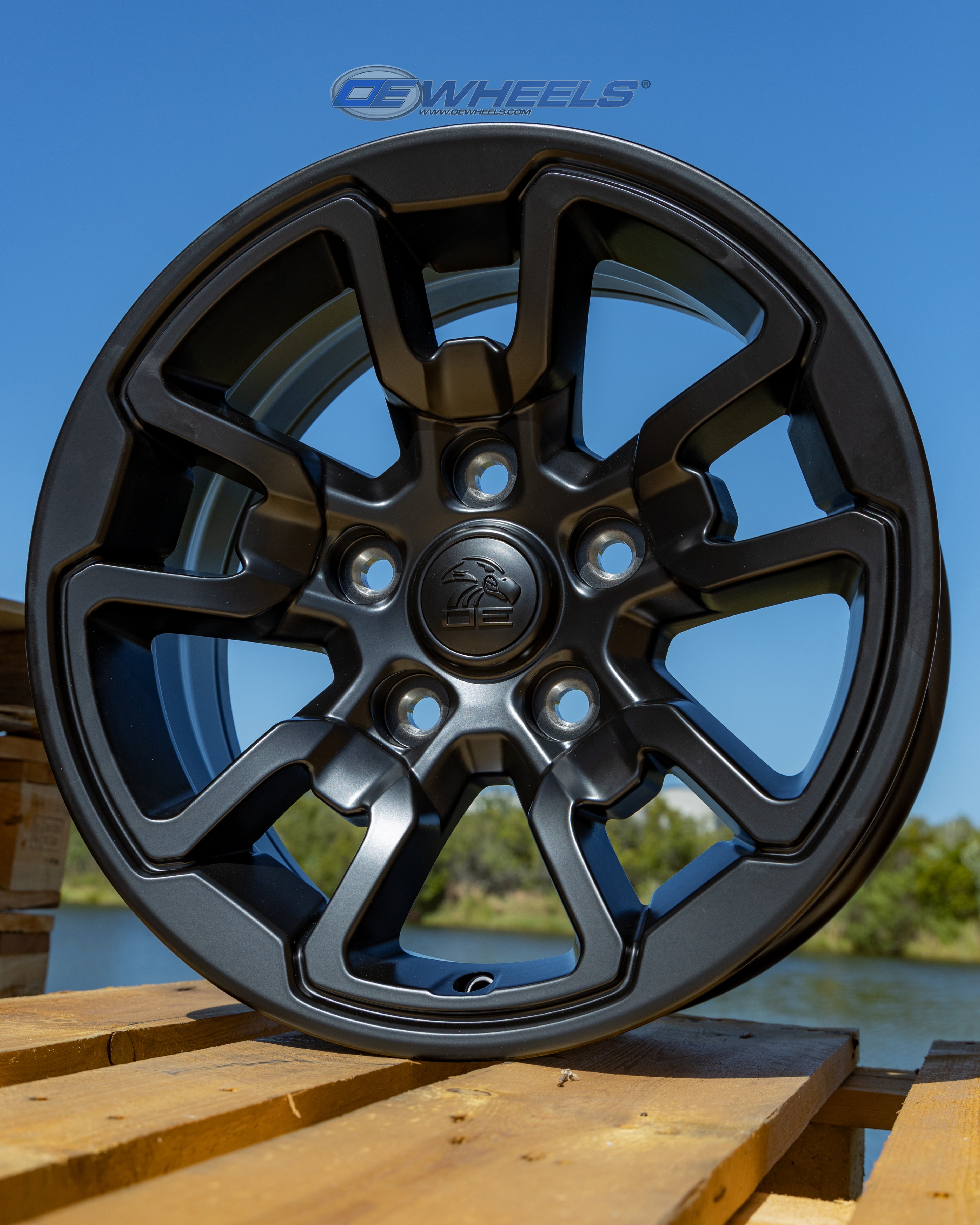 OE Wheels DG55-17080-5550-18B1 17" Replica DG55 fits Dodge RAM Rebel 17x8 Black