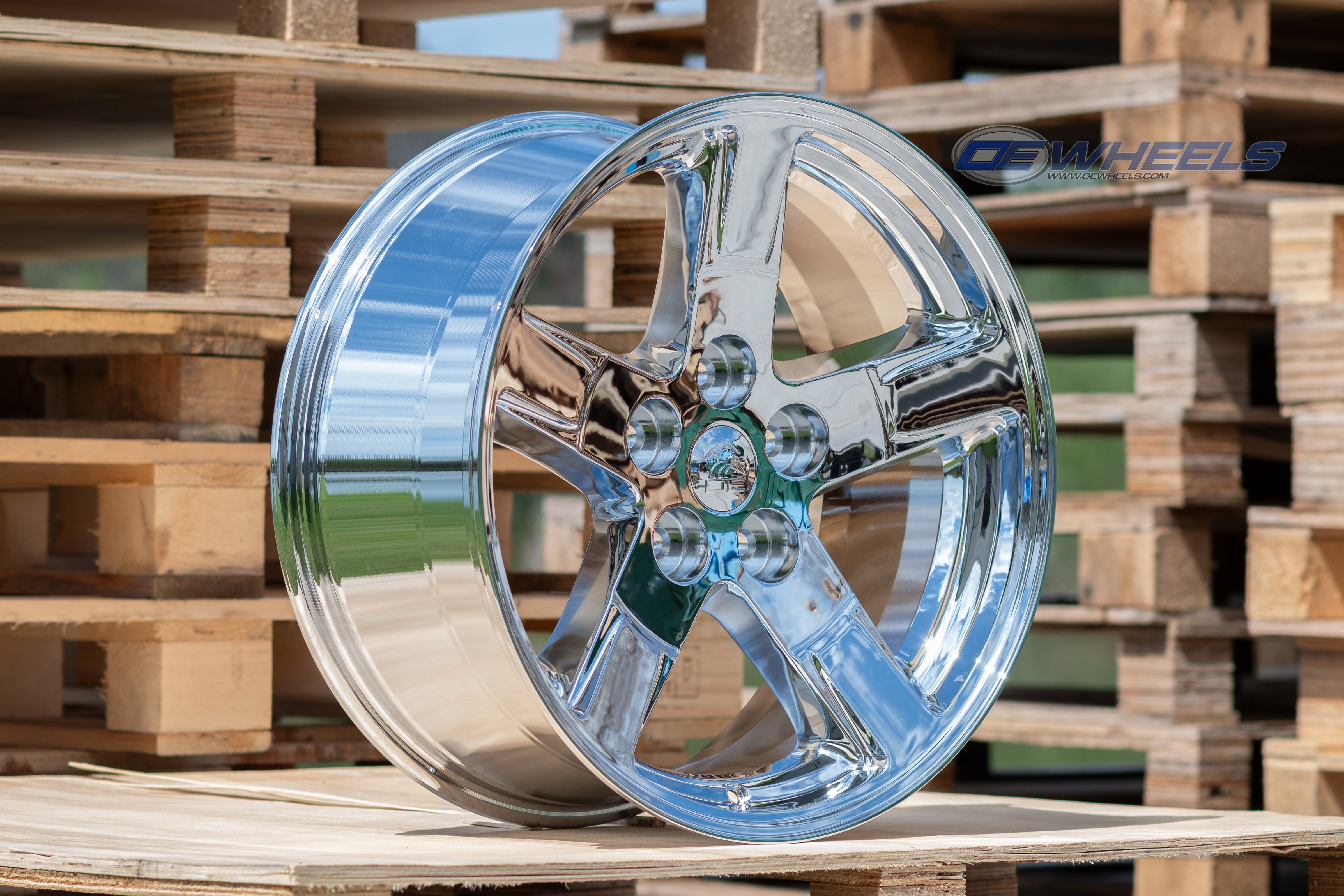 OE Wheels DG62-20090-5550-19C 20" Replica DG62 fits Dodge RAM 20x9 Chrome