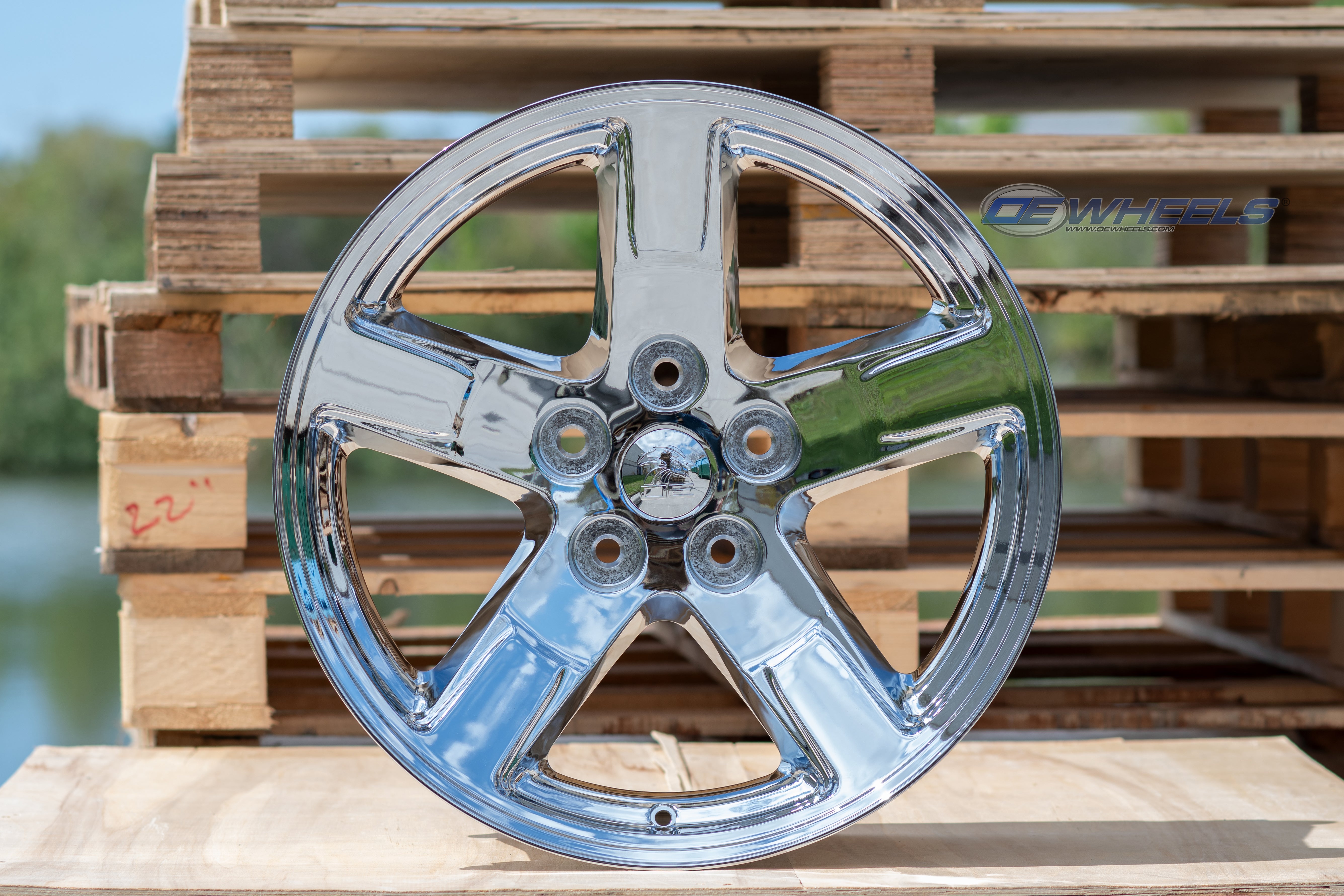 OE Wheels DG62-20090-5550-19C 20" Replica DG62 fits Dodge RAM 20x9 Chrome