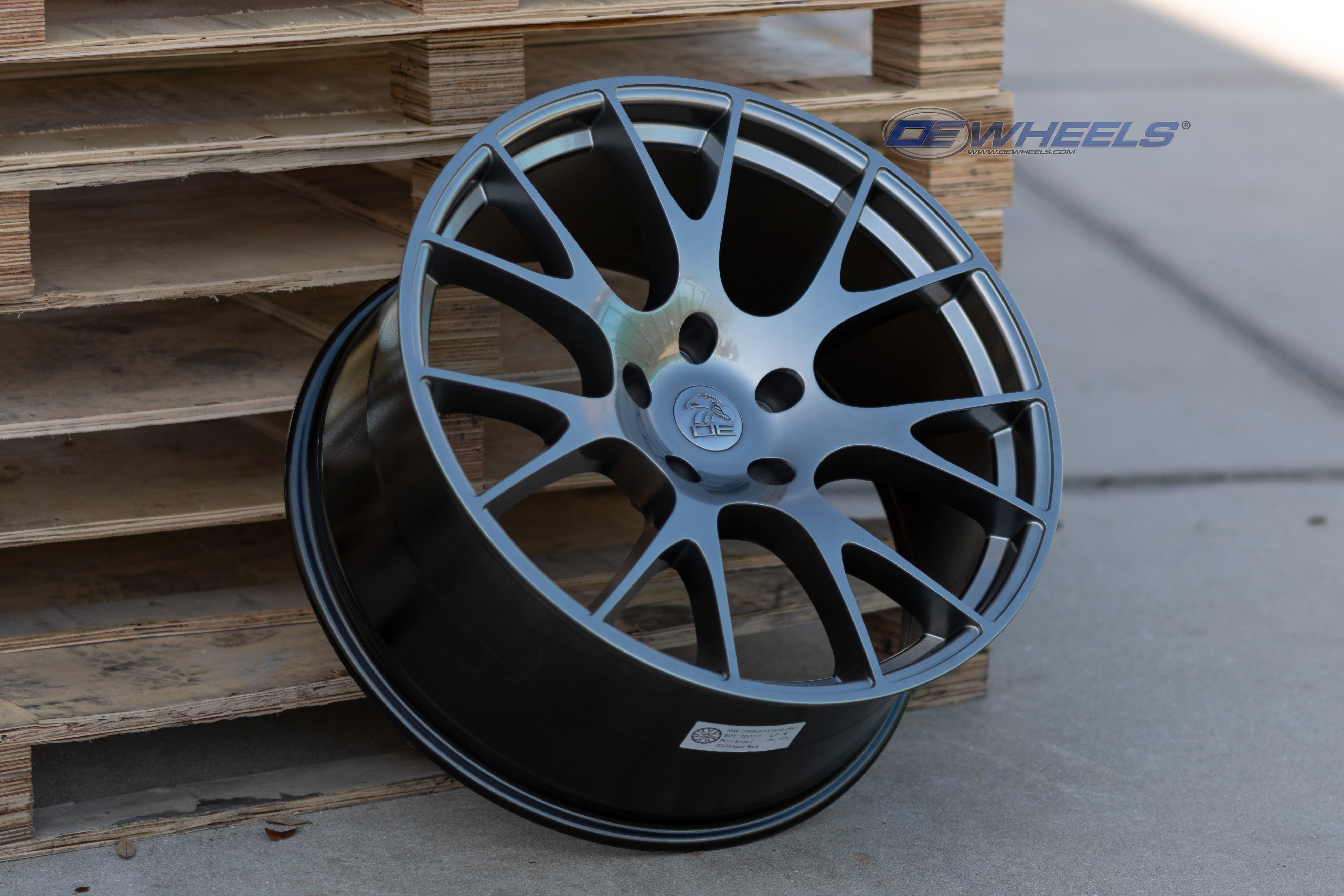 OE Wheels DG69-22100-5550-25HB 22" Replica fits Dodge RAM Hellcat 22x10 Hyper