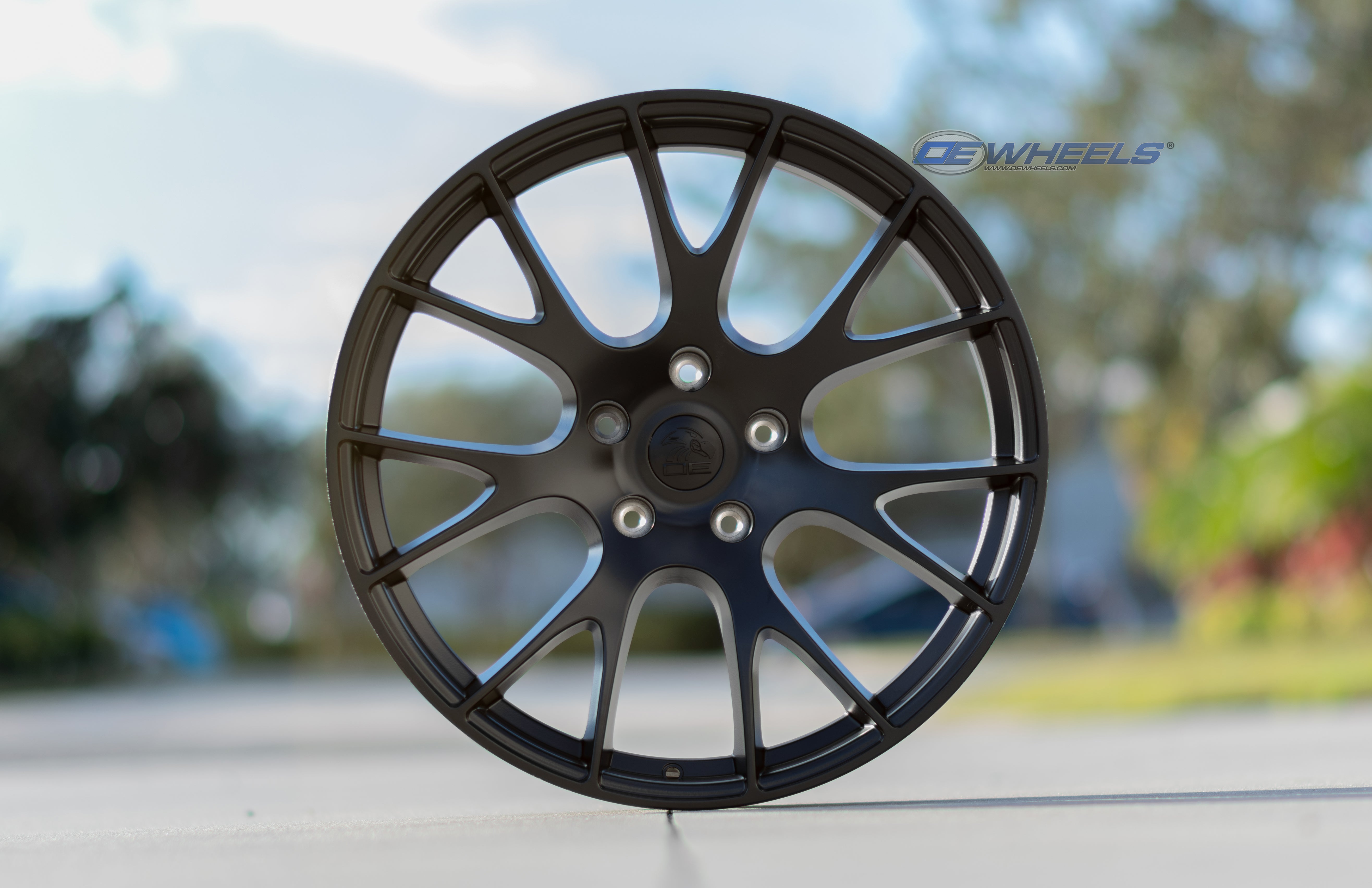 OE Wheels DG69-22100-5550-25B1 22" Replica fits Dodge RAM Hellcat 22x10 Black