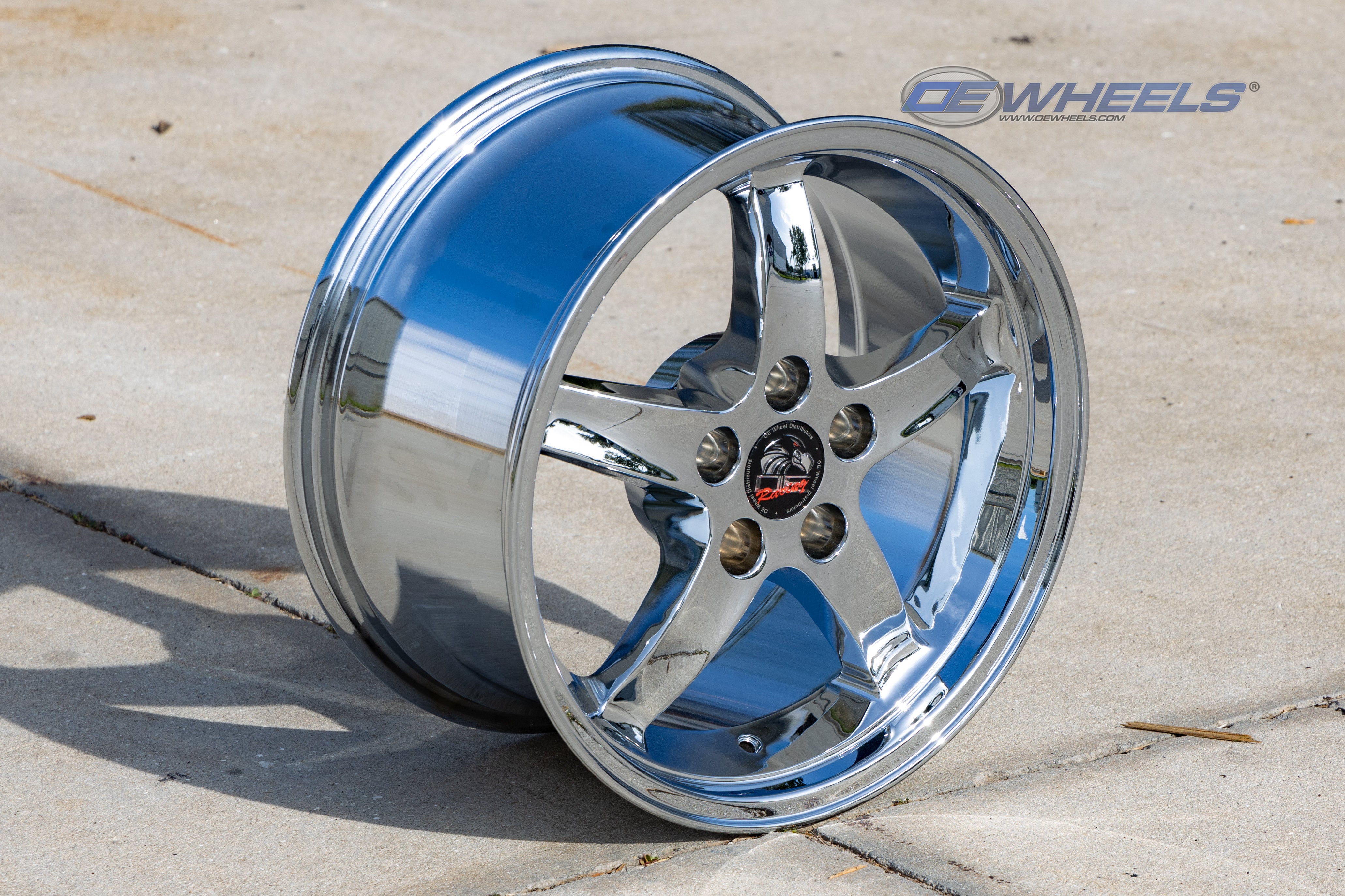 OE Wheels FR04B-D17090-5450-24C 17" Replica fits Ford Mustang Cobra 17x9 Chrome