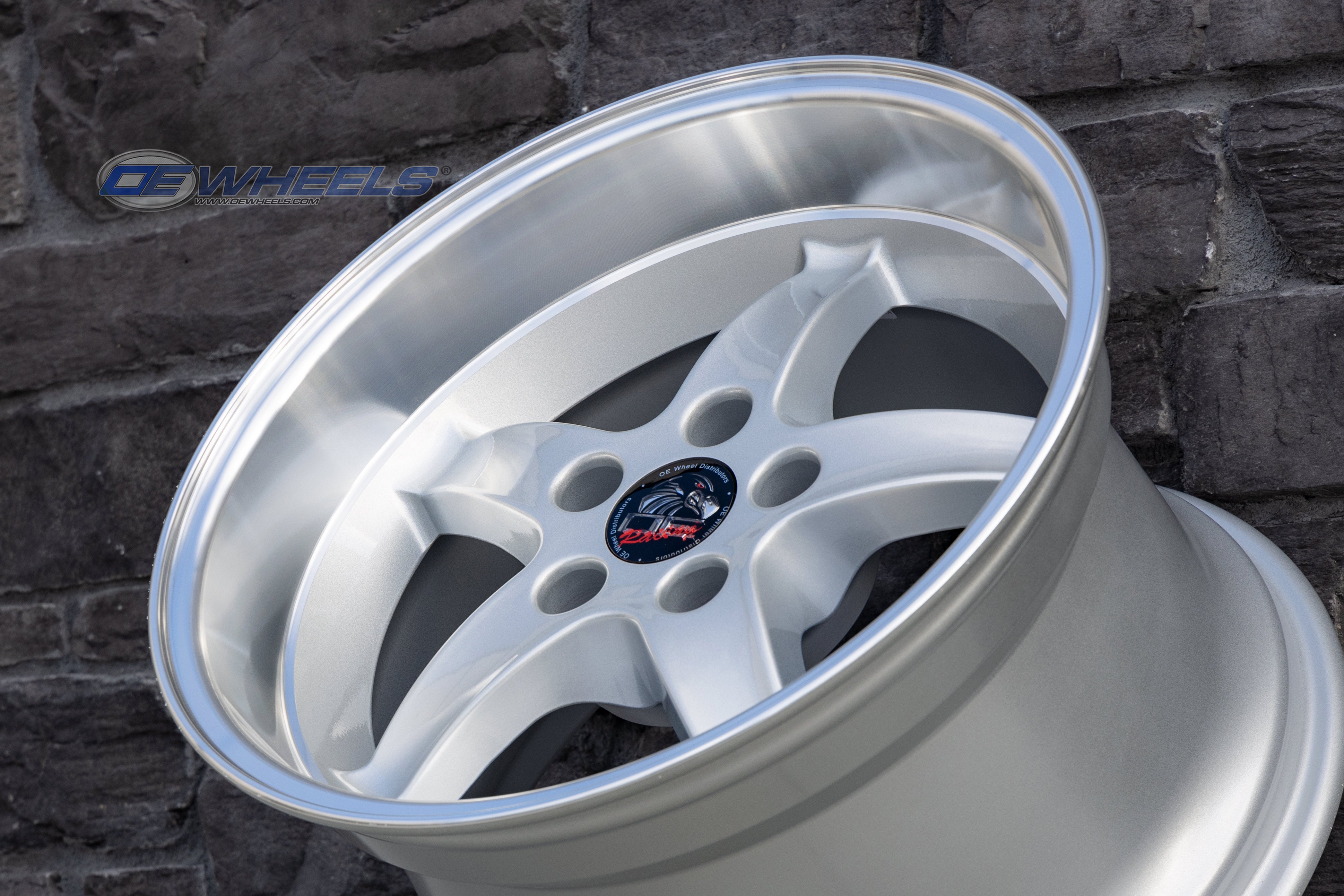 OE Wheels FR04B-D17090-5450-24SM 17" Replica fits Ford Mustang Cobra 17x9 Silver