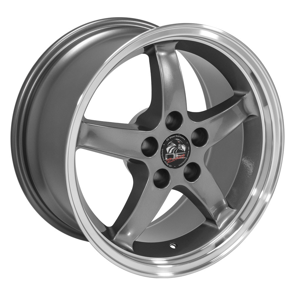 OE Wheels FR04B-D17090-5450-24GM 17" Replica fits Ford Mustang Cobra Gunmetal