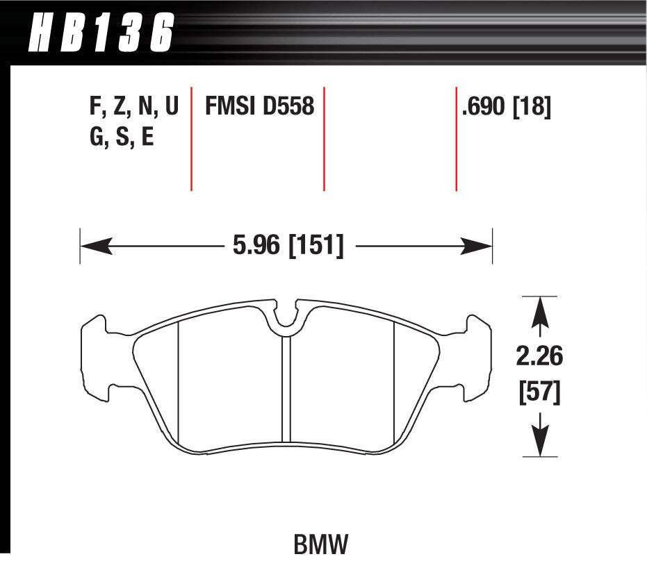 HAWK BRAKE HB136G.690