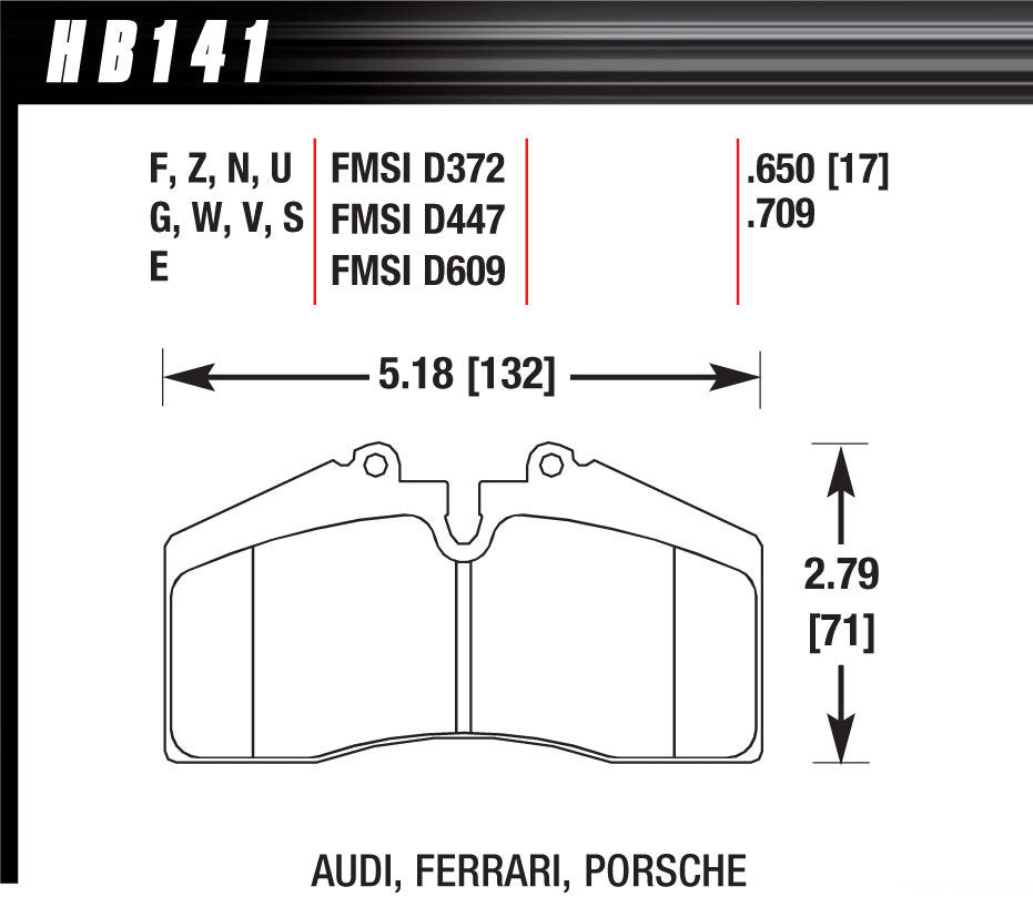 HAWK BRAKE HB141G.650