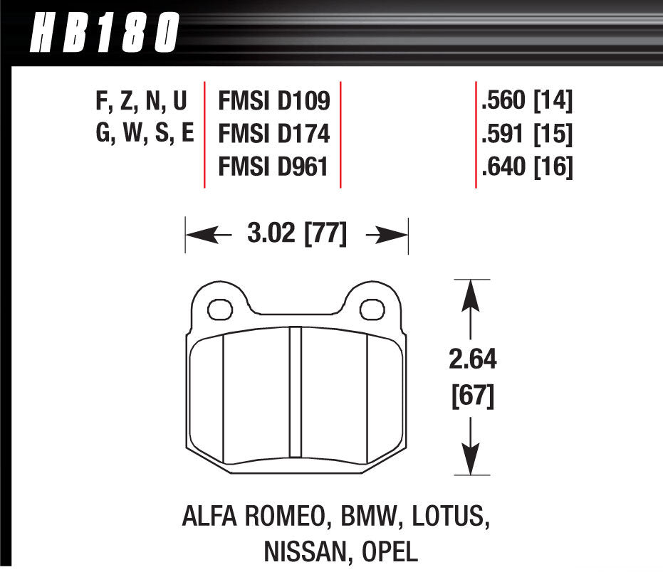 HAWK BRAKE HB180F.560