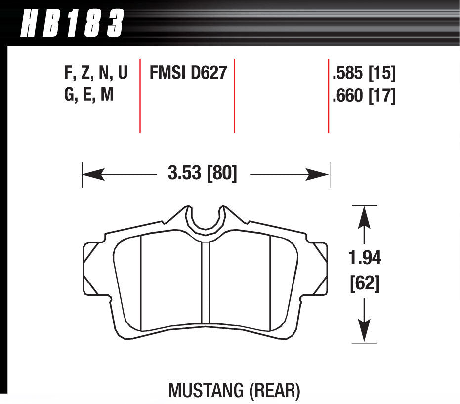 HAWK BRAKE HB183N.585