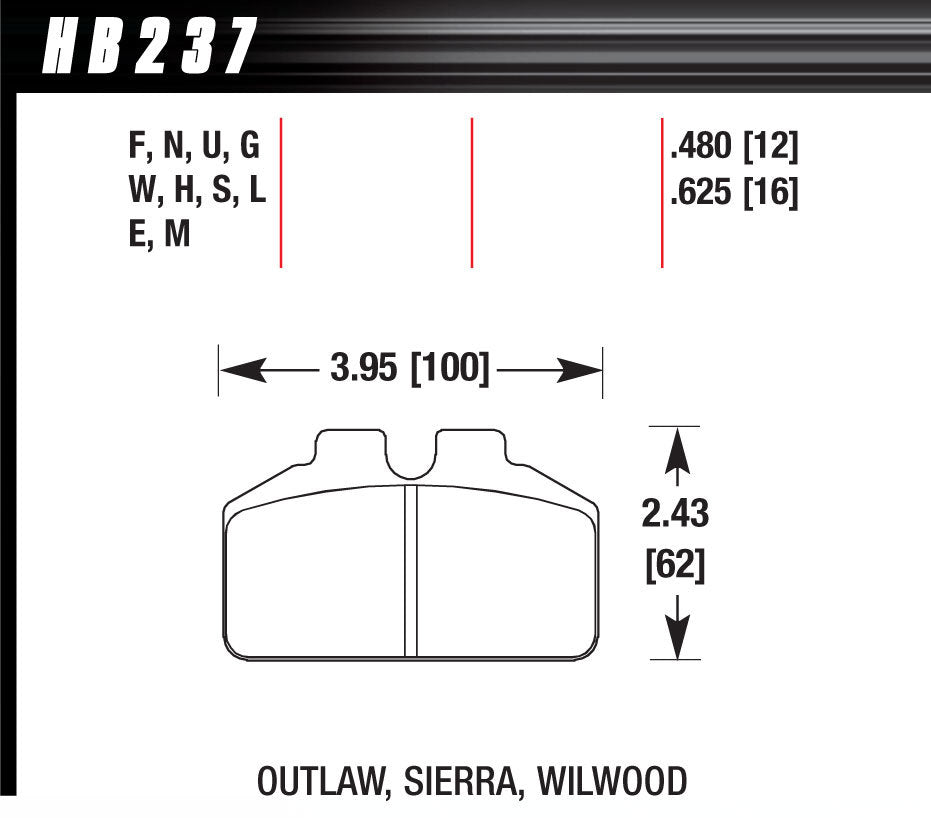 HAWK BRAKE HB237M.480