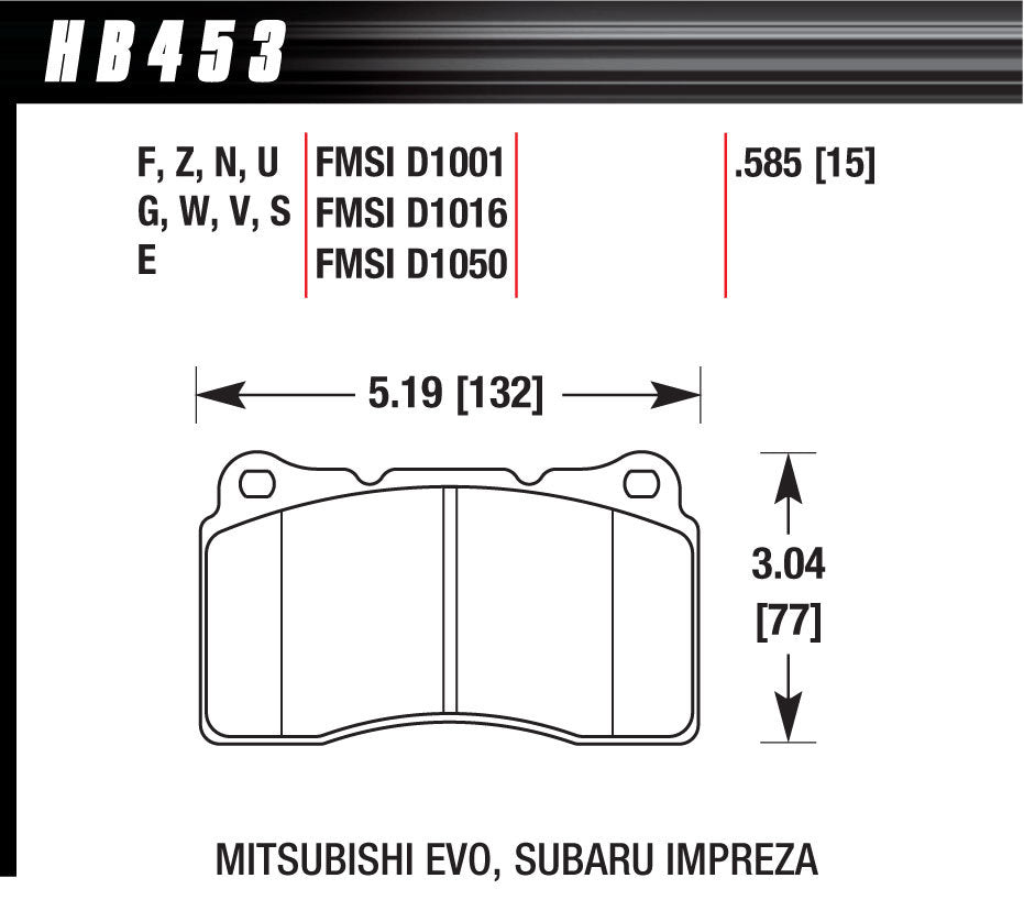 HAWK BRAKE HB453N.585