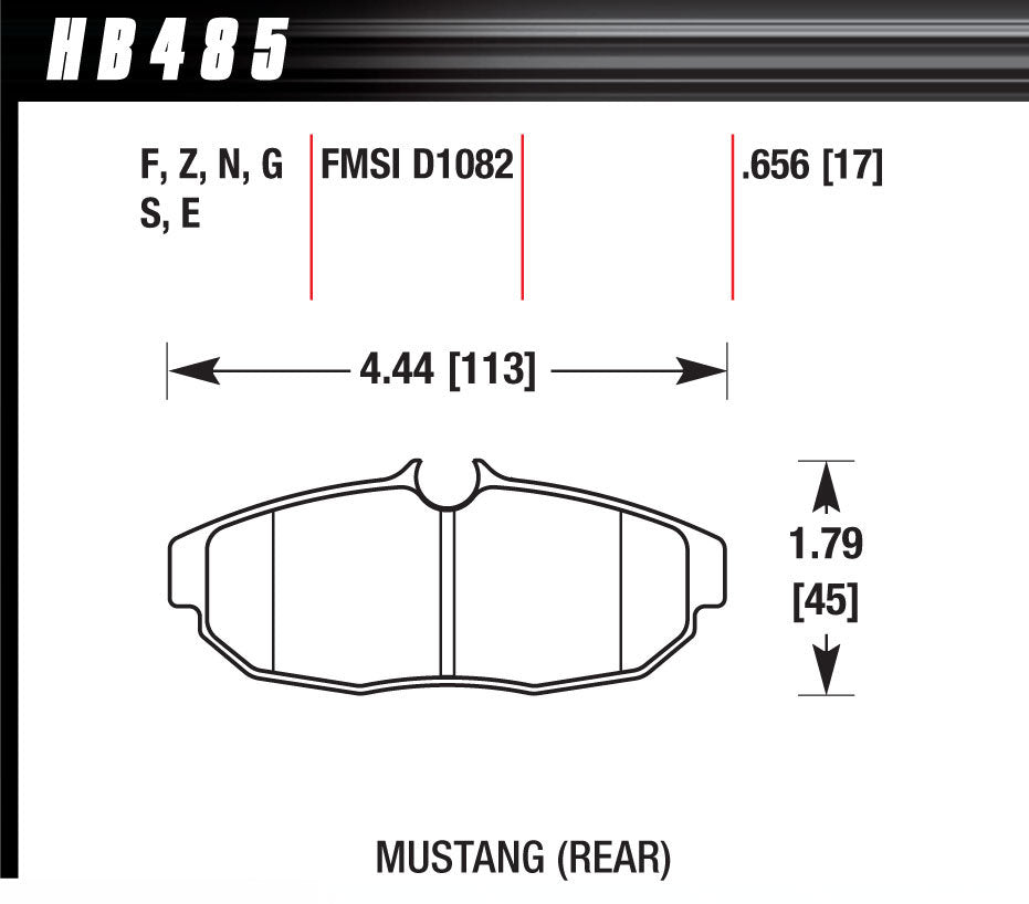 HAWK BRAKE HB485G.656