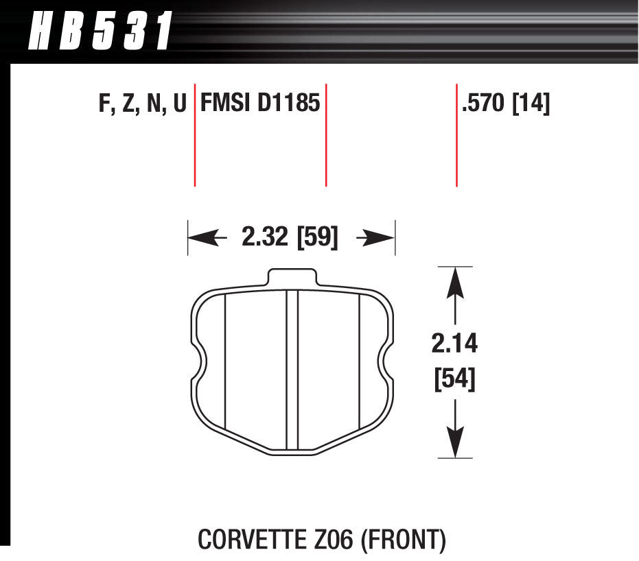HAWK BRAKE HB531N.570