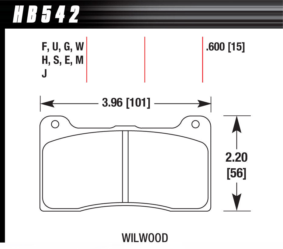 HAWK BRAKE HB542W.600