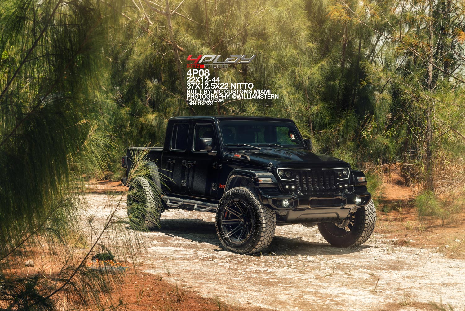 4PLAY 4P08-20100-8170-24BBT Gen2 20x10 8x170mm -24et in Brushed Black