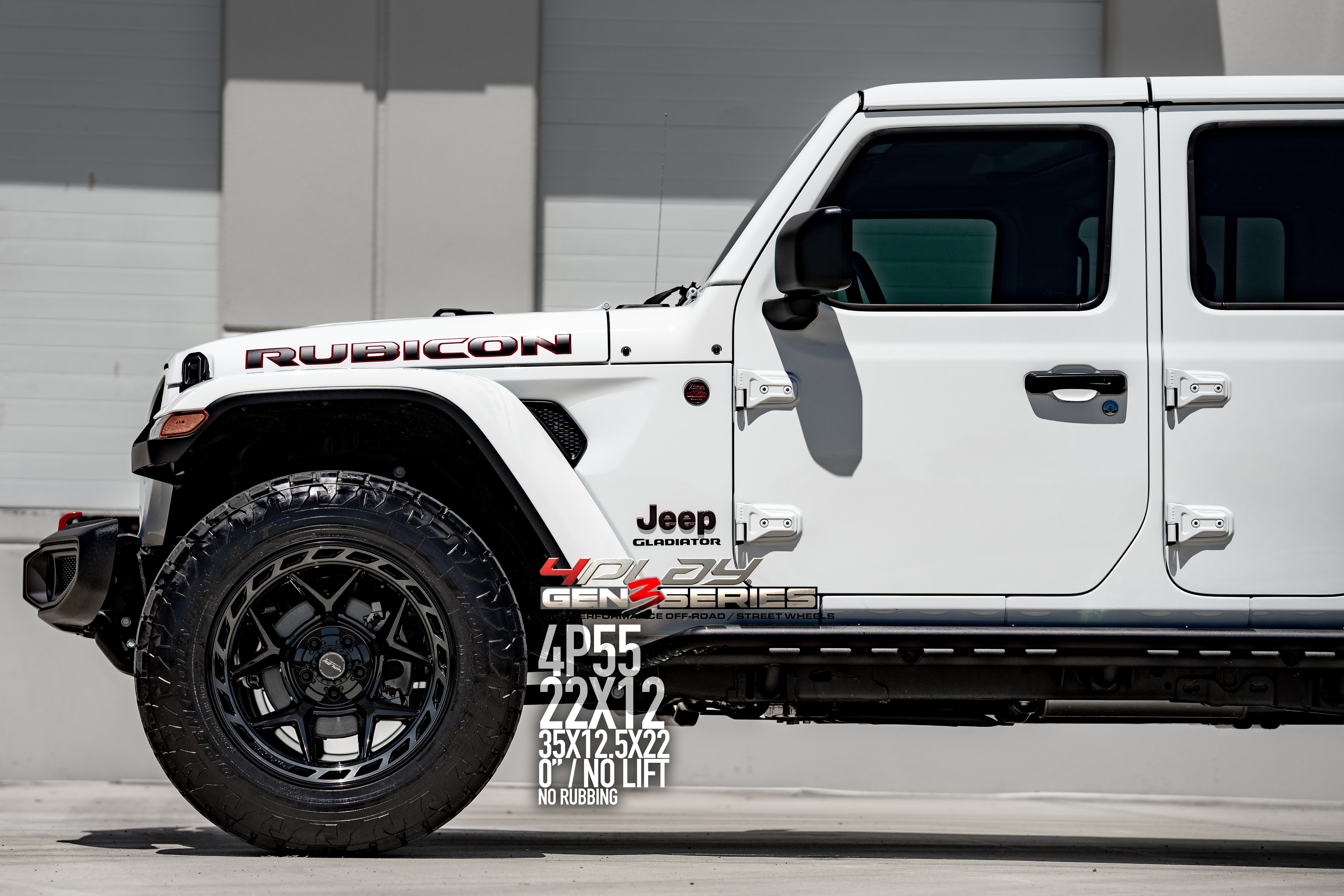 4PLAY 4P55-20100-5D55-18BBT Gen3 20x10 5x5" & 5x5.5" -18et in Brushed Black