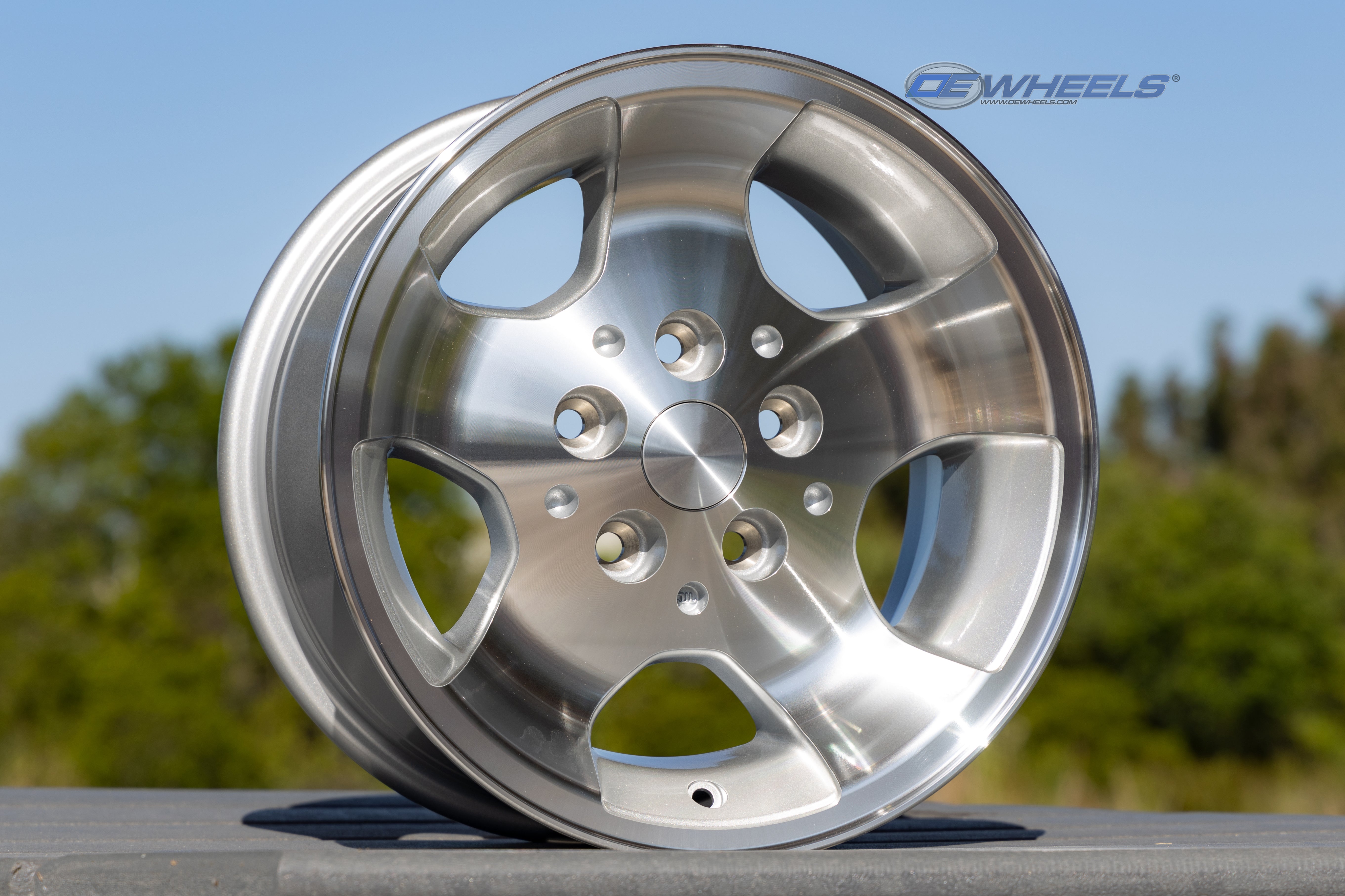 OE Wheels JP08-15080-5450-25MS 15" Replica JP08 fits Jeep Wrangler 15x8 Silver