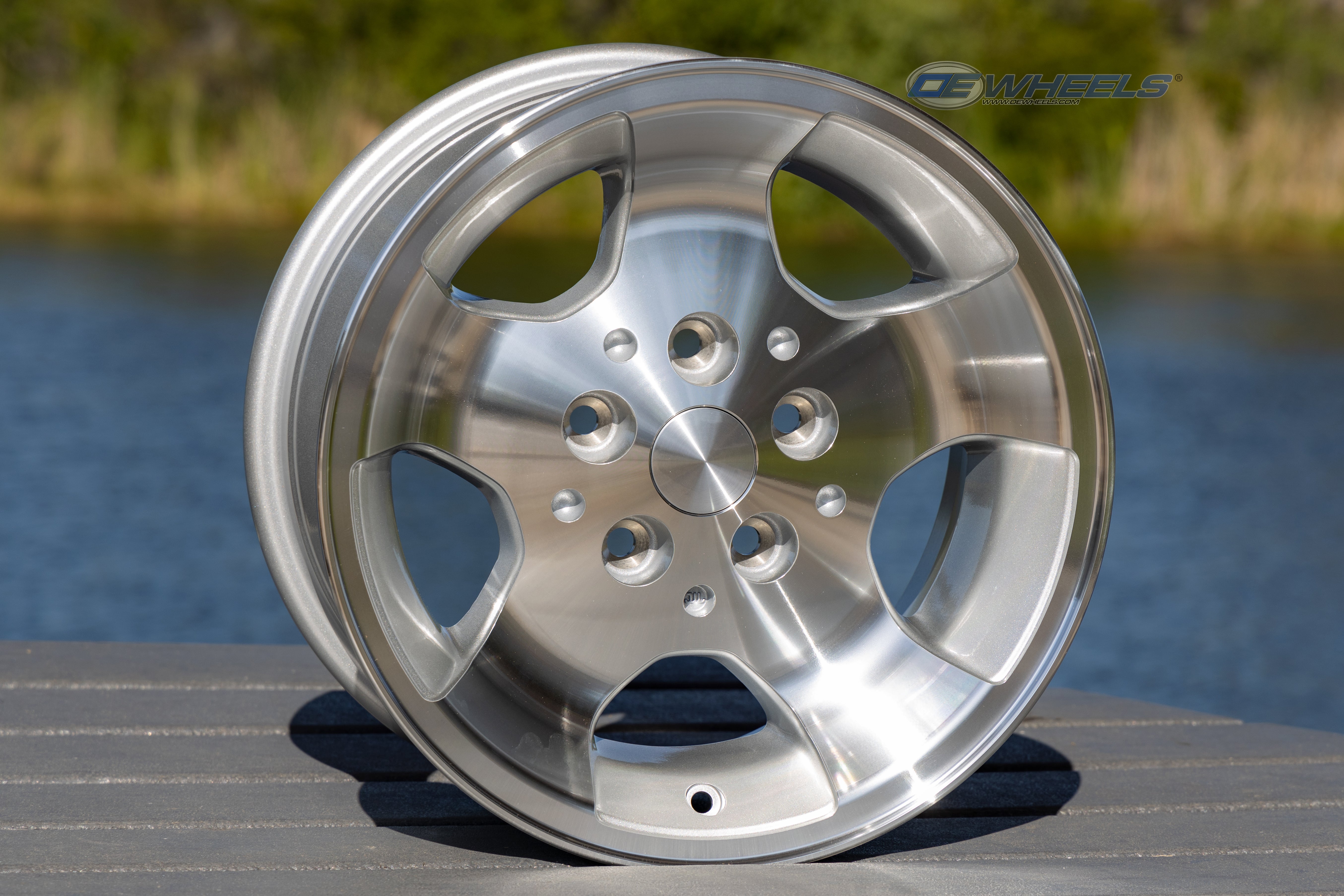 OE Wheels JP08-15080-5450-25MS 15" Replica JP08 fits Jeep Wrangler 15x8 Silver