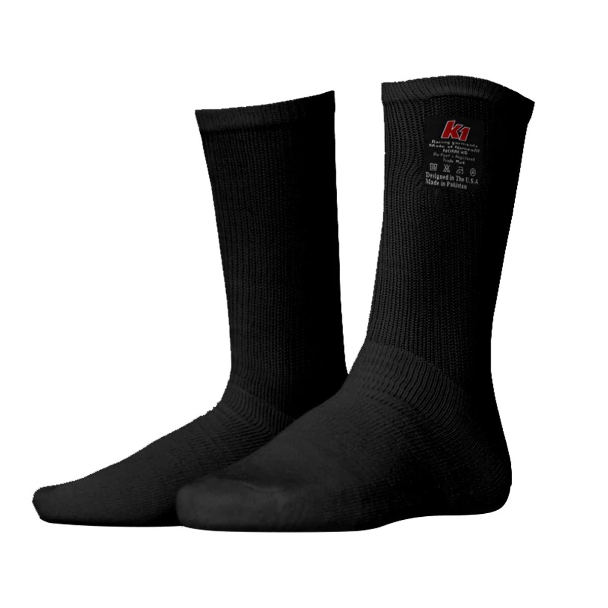 K1 RACEGEAR 26-NSO-N-Y Socks Nomex K1 Black Youth