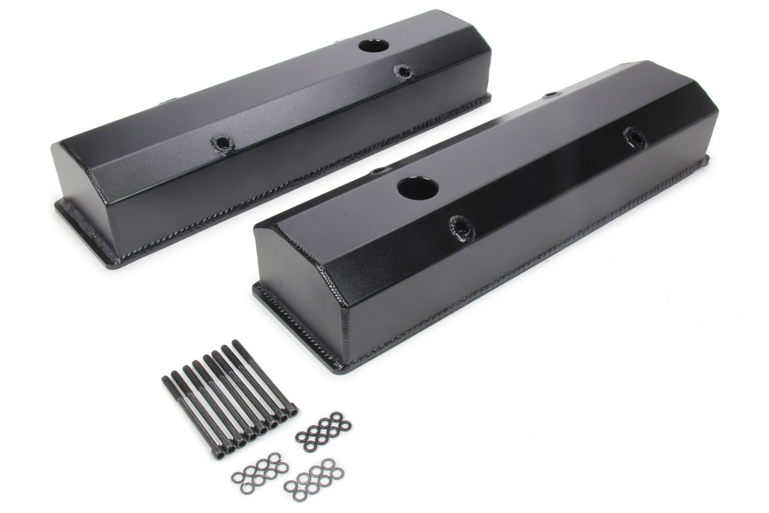 PRW INDUSTRIES, INC. 4035007 Billet Rail Fab. V/C's - fits SBC Tall Black