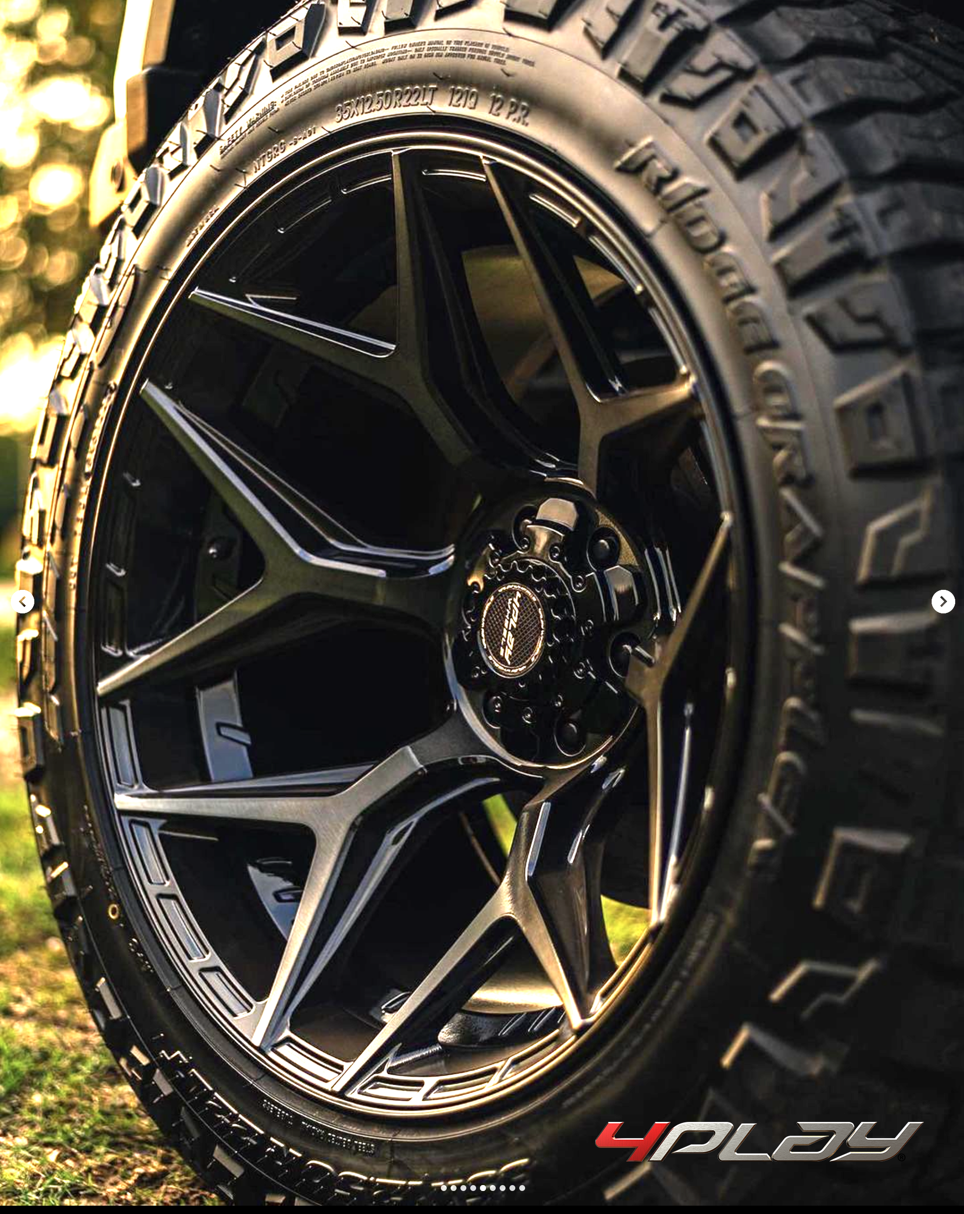 4PLAY 4P06-22120-5D55-44BBT Gen3 22x12 5x5" & 5x5.5" -44et in Brushed Black
