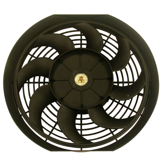 RACING POWER R1012 12In Universal Cooling Fan W/Curved Blades 12V