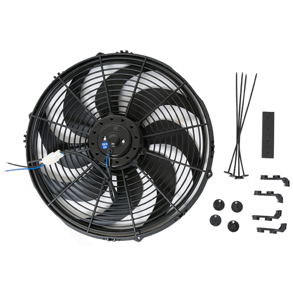 RACING POWER R1014 14In Electric Cooling F an 12V Curved Blades