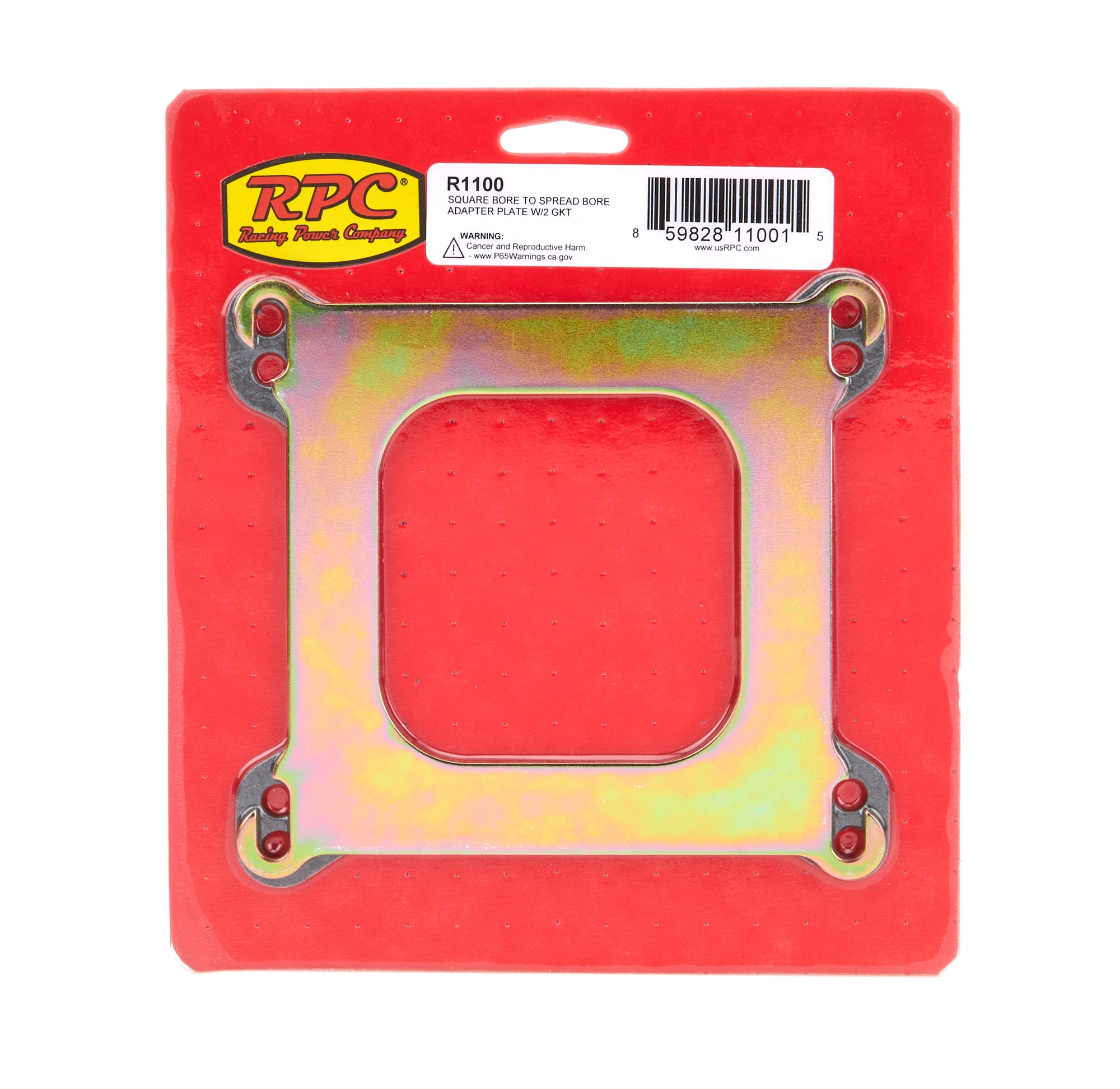 RACING POWER R1100 Square-Bore To Spread-Bo re Adapter Plate - Zinc