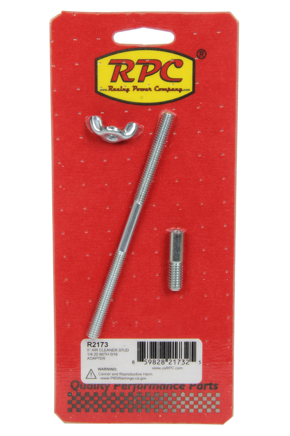 RACING POWER R2173 5In Air Cleaner Stud 1/ 4-20 With 5/16 Adapter