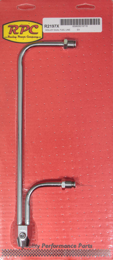 RACING POWER R2197X Fuel Line Chrome 9-5/16 in Centers