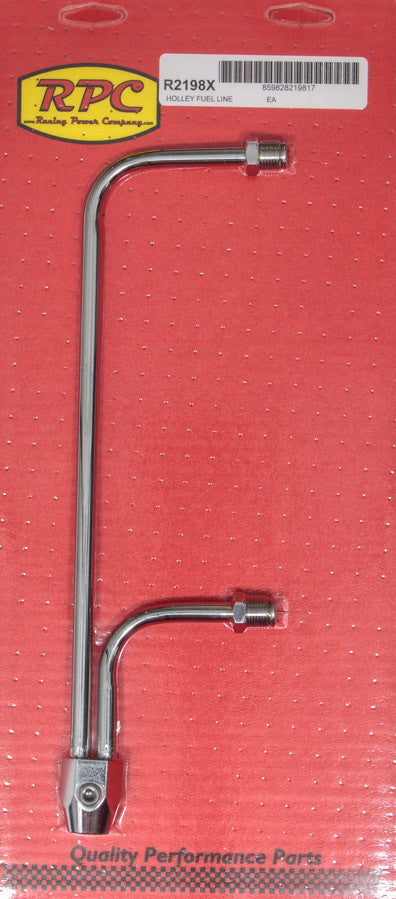 RACING POWER R2198X Fuel Line Chrome 8-21/32 in Centers
